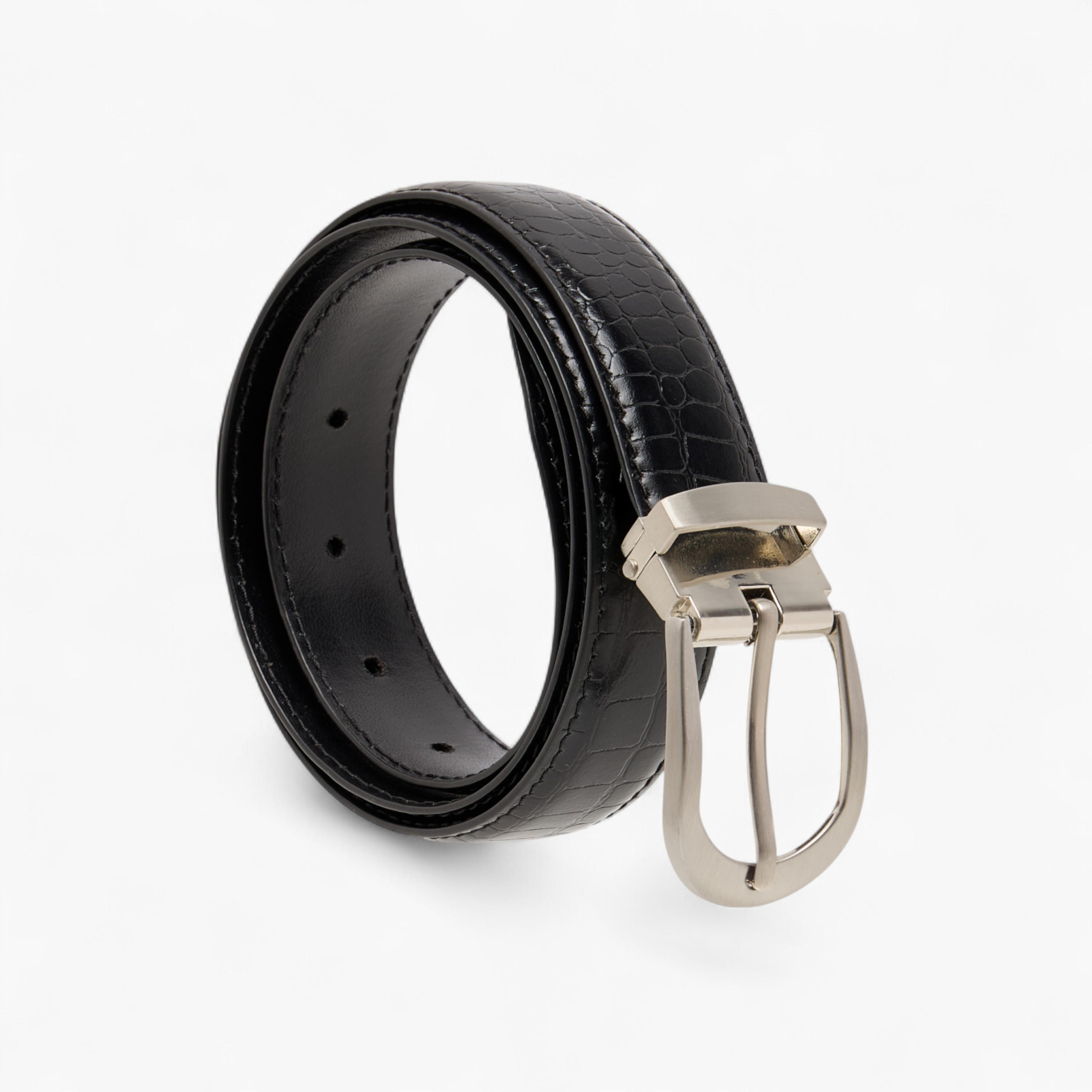 حزام جلد بارز الملمس بإبزيم إغلاق بدبوس-men-beltsandwallets-belts-image-6