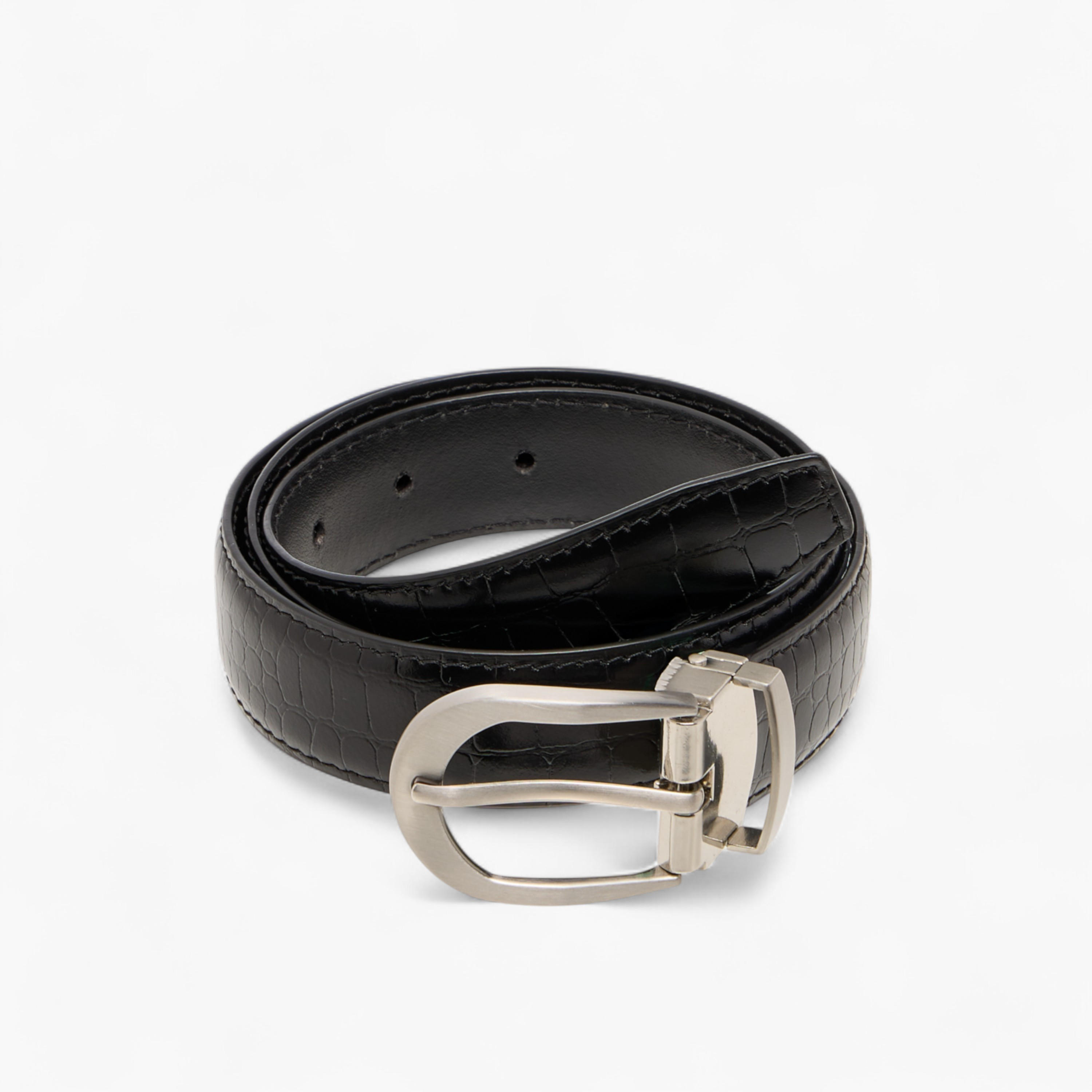 حزام جلد بارز الملمس بإبزيم إغلاق بدبوس-men-beltsandwallets-belts-image-4