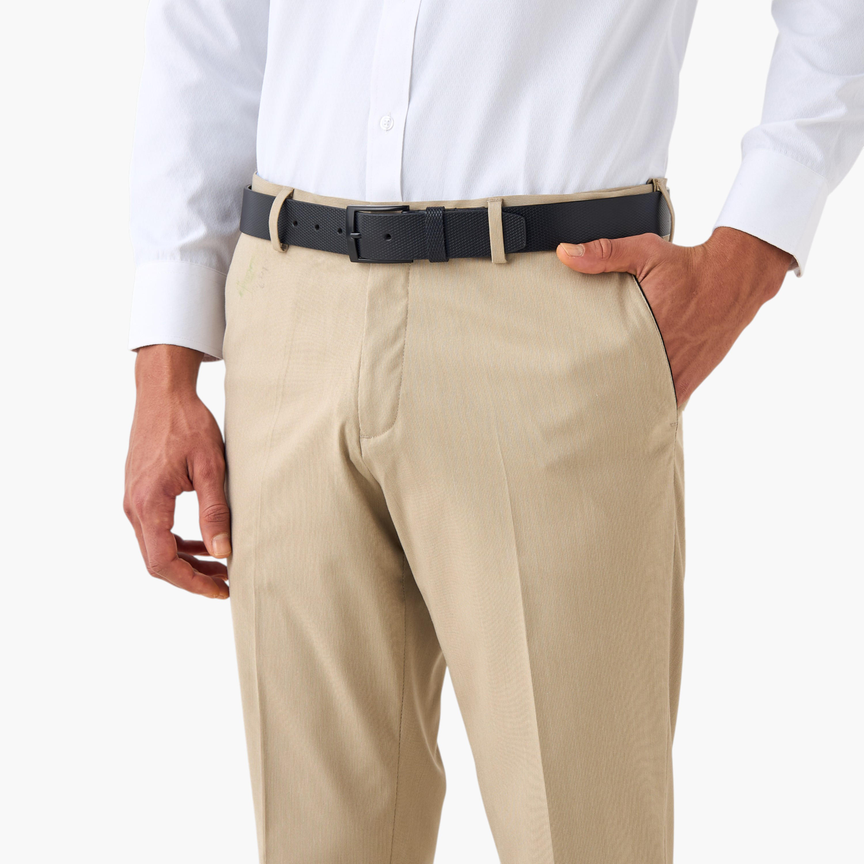حزام جلد بارز الملمس بإبزيم إغلاق بدبوس-men-beltsandwallets-belts-image-5