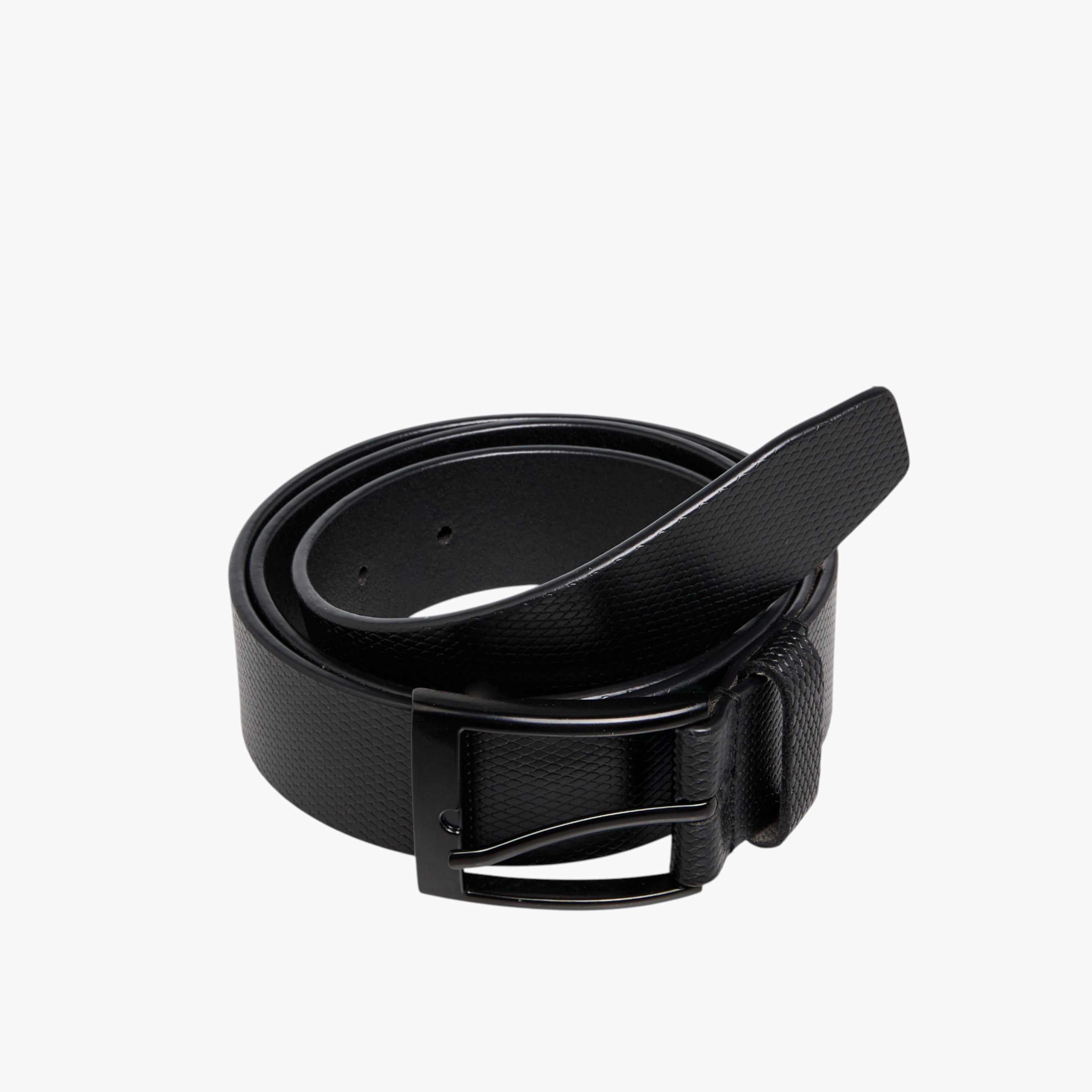 حزام جلد بارز الملمس بإبزيم إغلاق بدبوس-men-beltsandwallets-belts-image-4