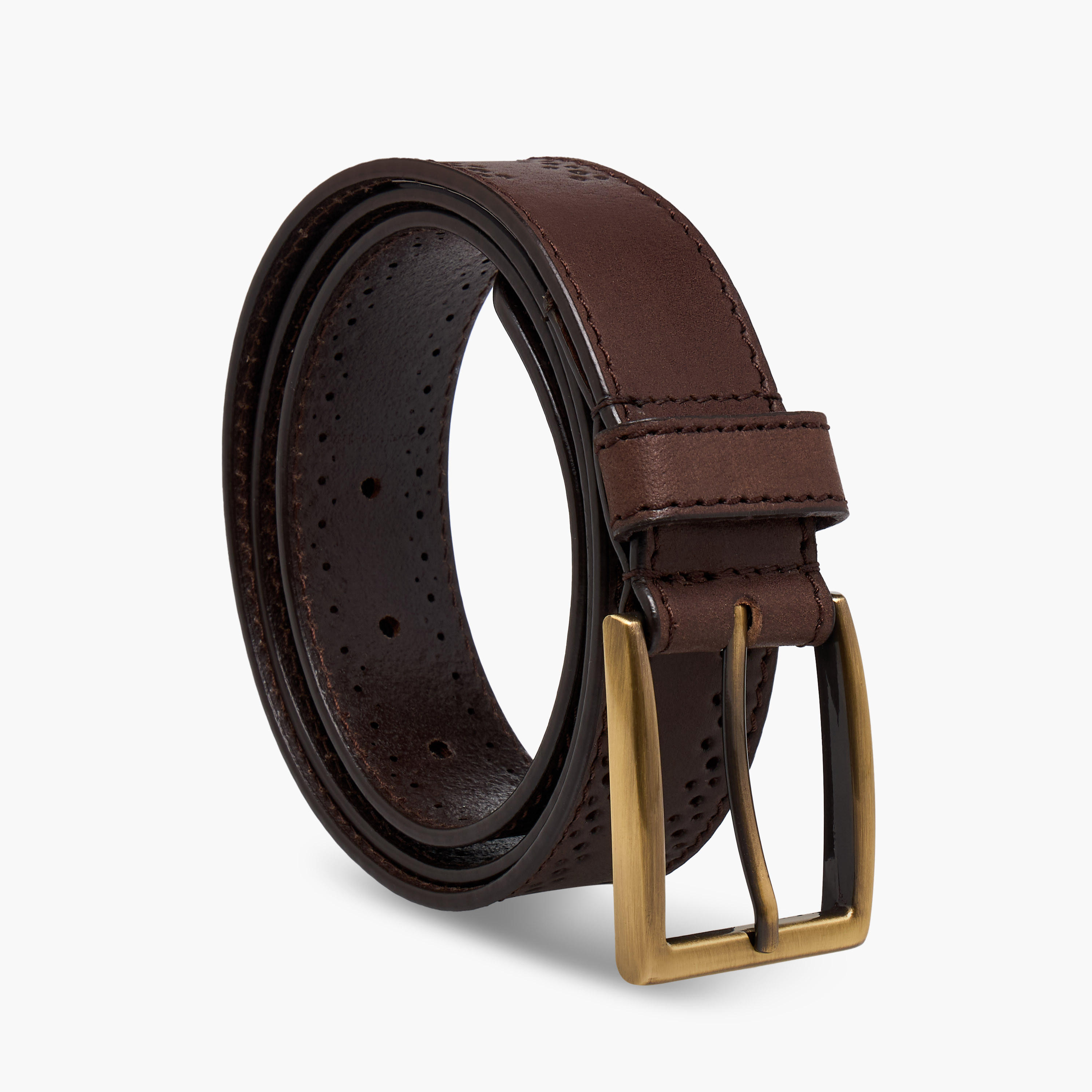 حزام جلد مثقّب بإبزيم إغلاق بدبوس-men-beltsandwallets-belts-image-1