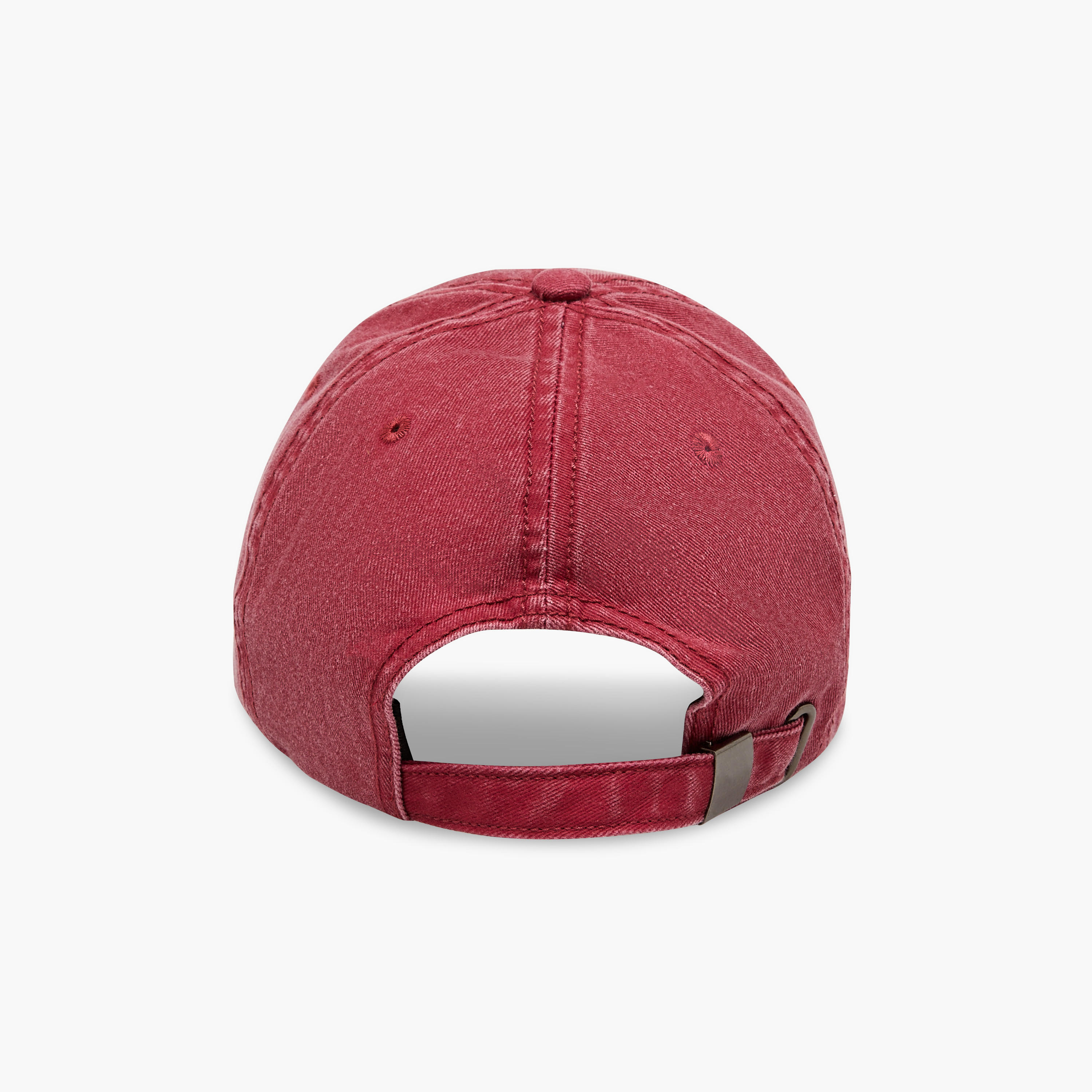 Denim Cap with Buckled Strap Closure-men-caps-image-5