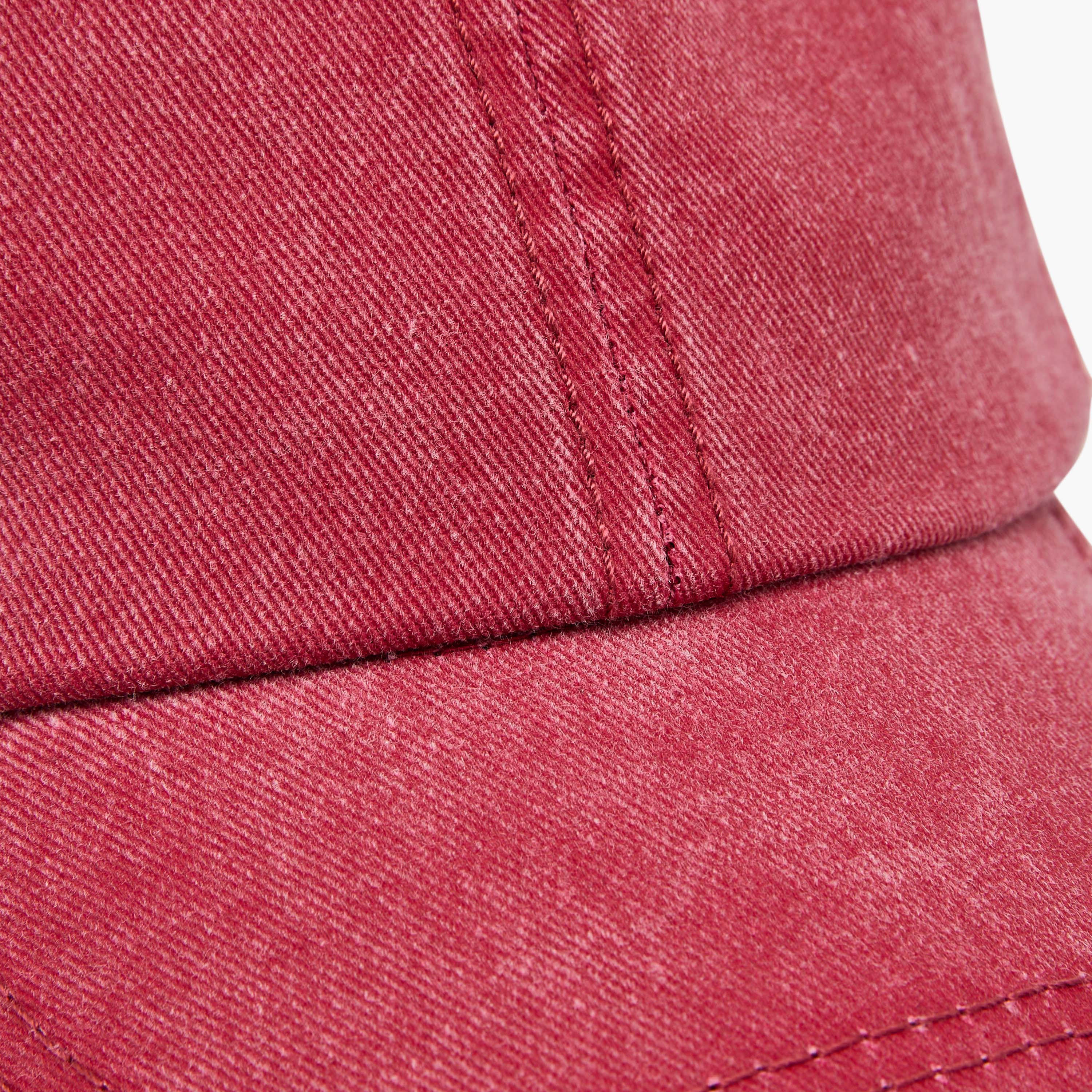 Denim Cap with Buckled Strap Closure-men-caps-image-6