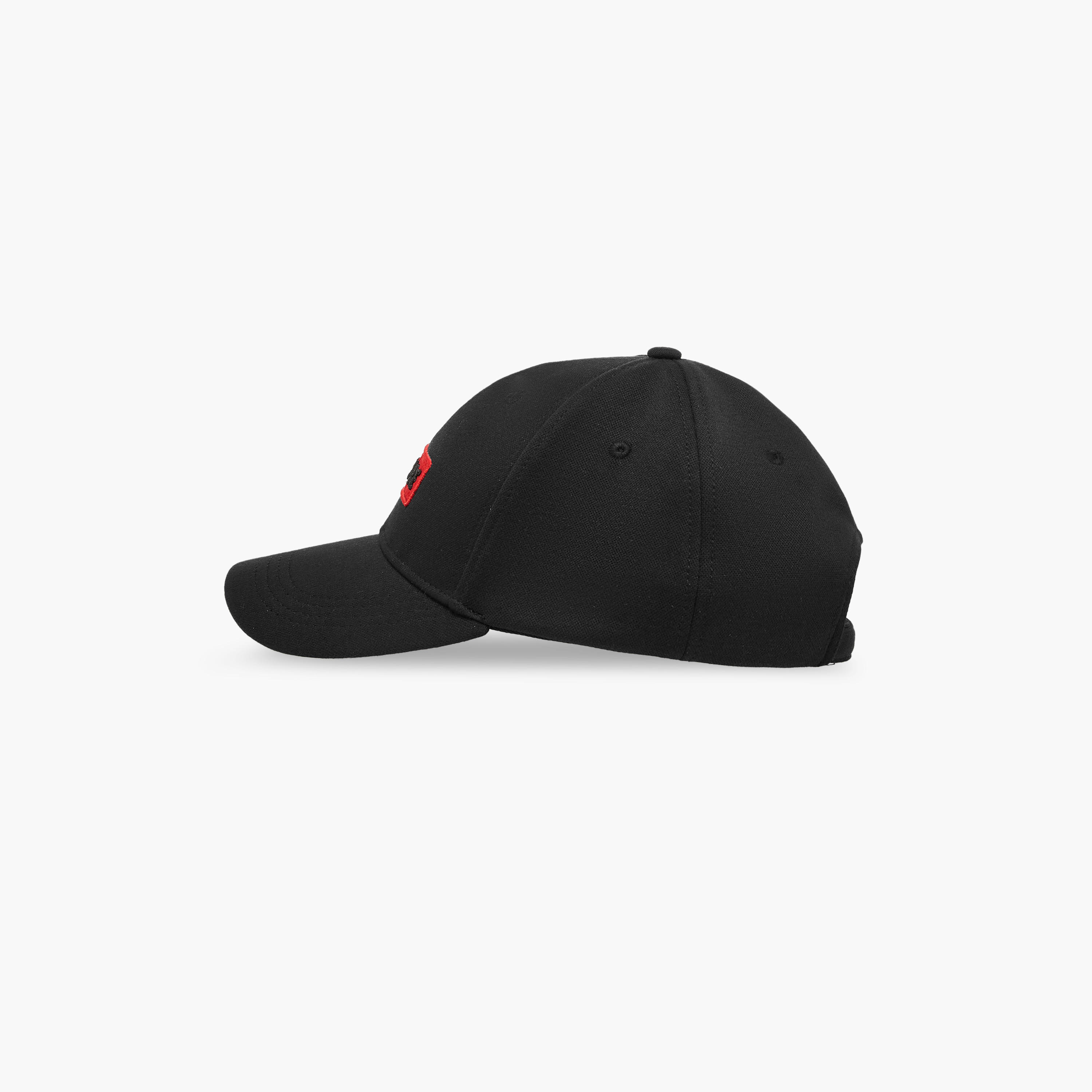 Embroidered Detail Cap with Buckled Strap Closure-men-caps-image-4