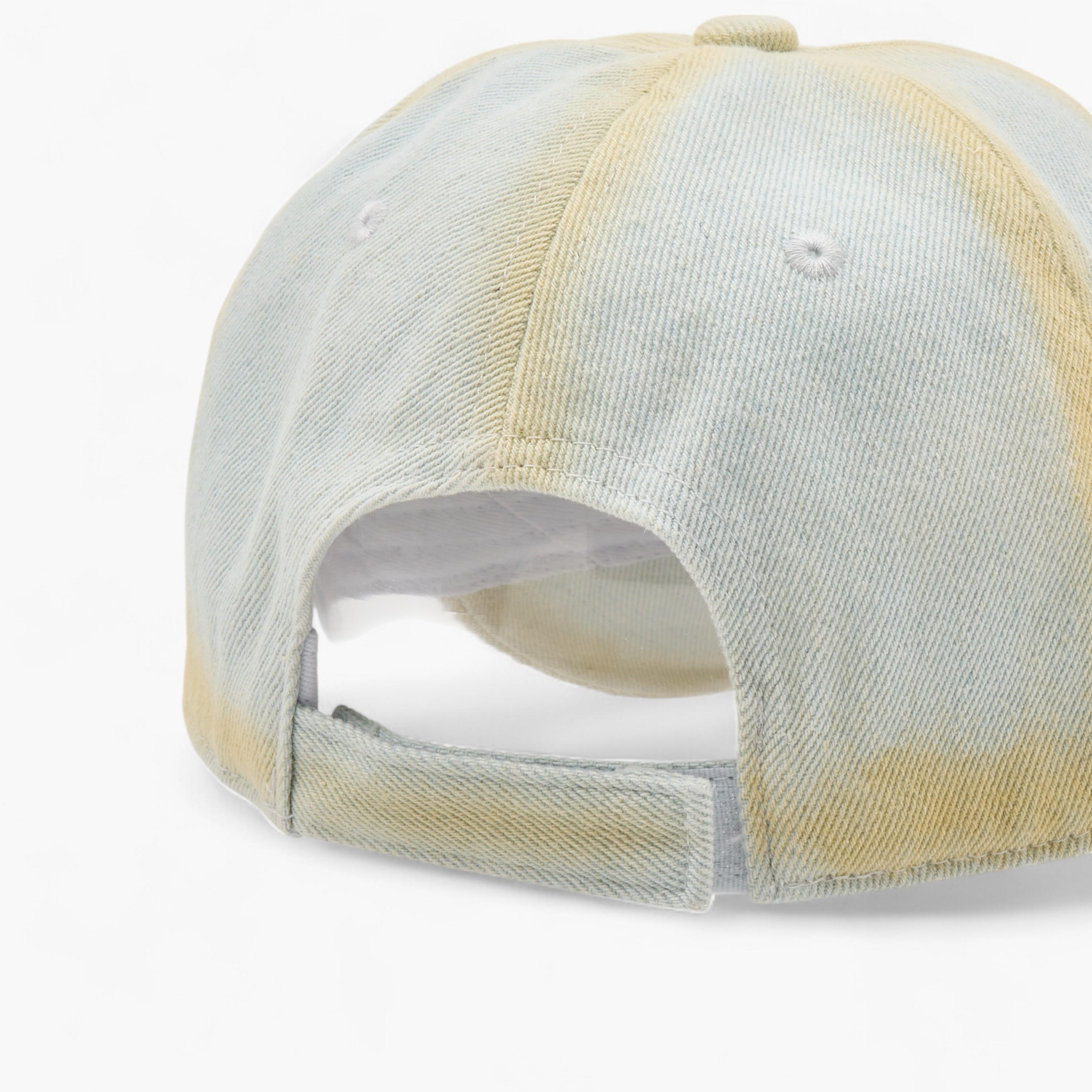 Ombre Panelled Cap with Hook and Loop Closure-men-caps-image-7