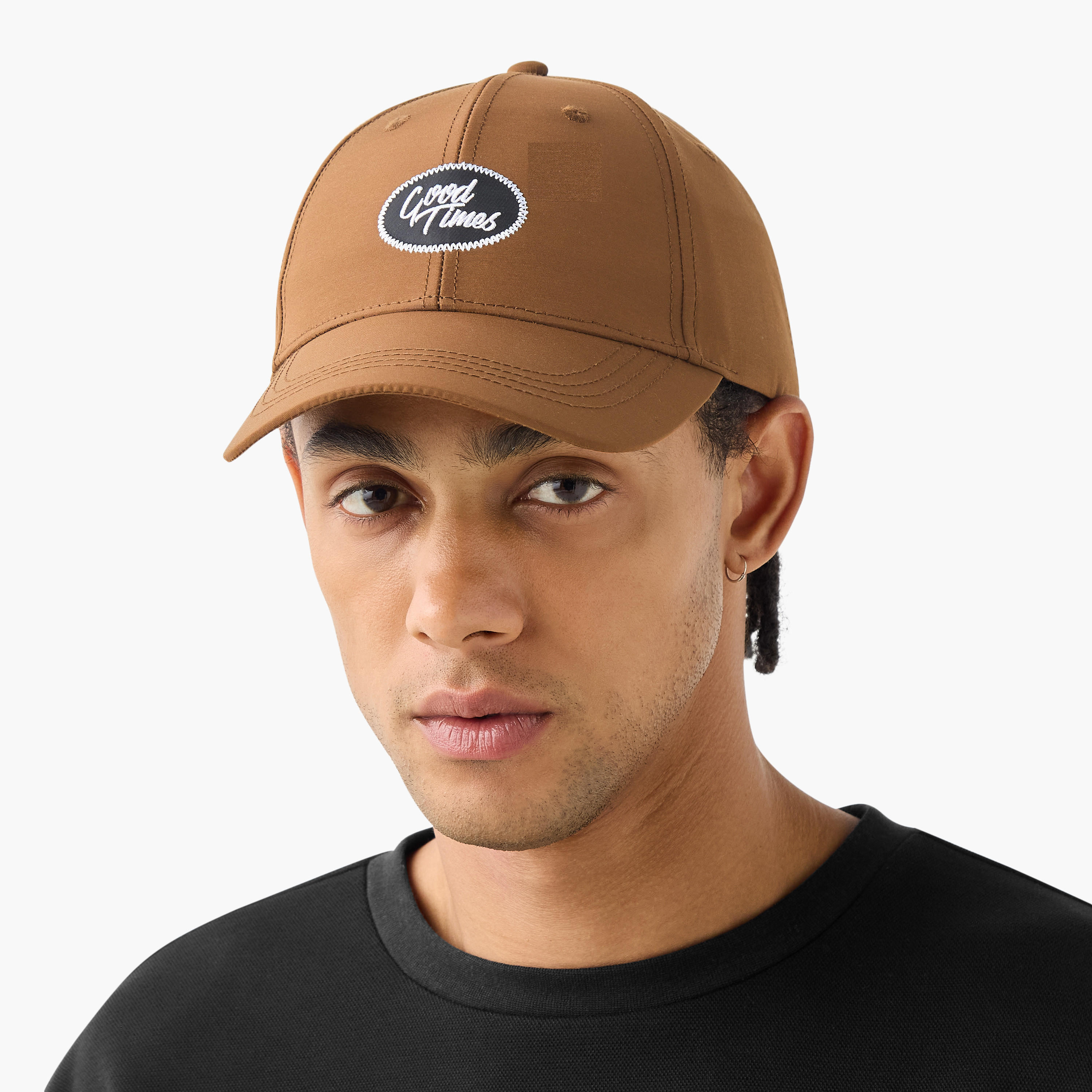 كاب بتطريز شعار مع حزام بإبزيم للإغلاق-men-caps-image-2