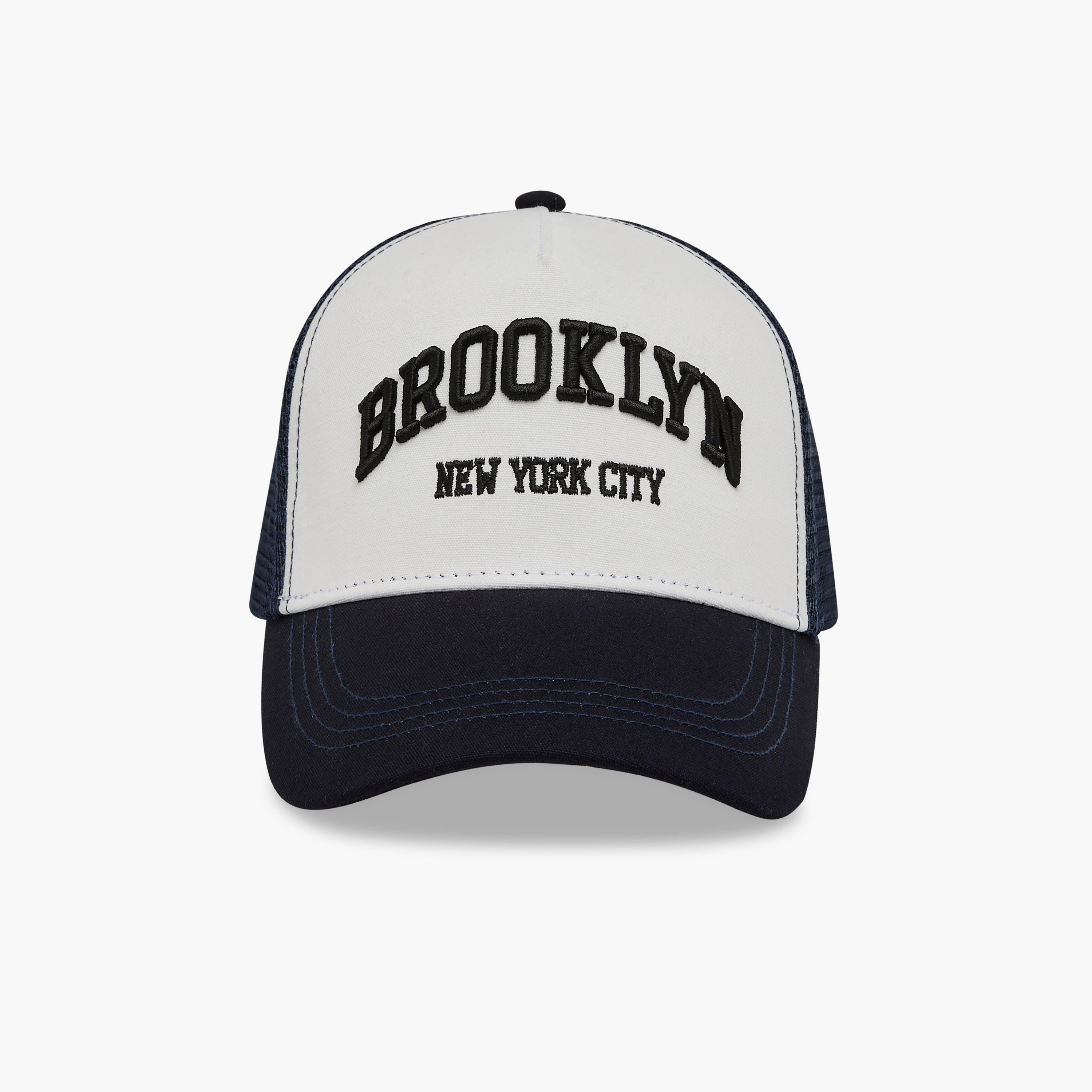 Brooklyn Embroidered Cap with Buckled Strap Closure-men-caps-image-1