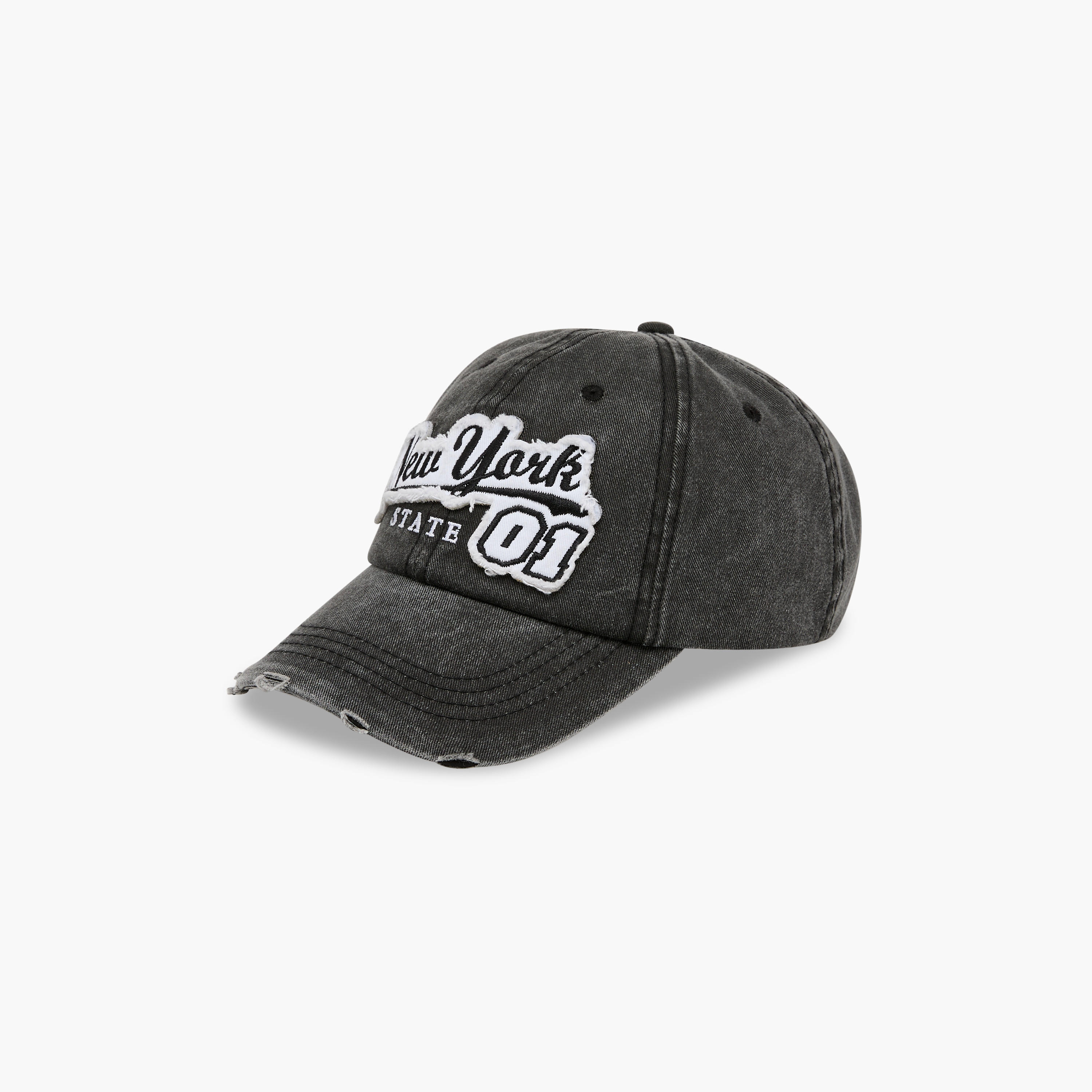 New York Embroidered Cap with Buckled Strap Closure-men-caps-image-3