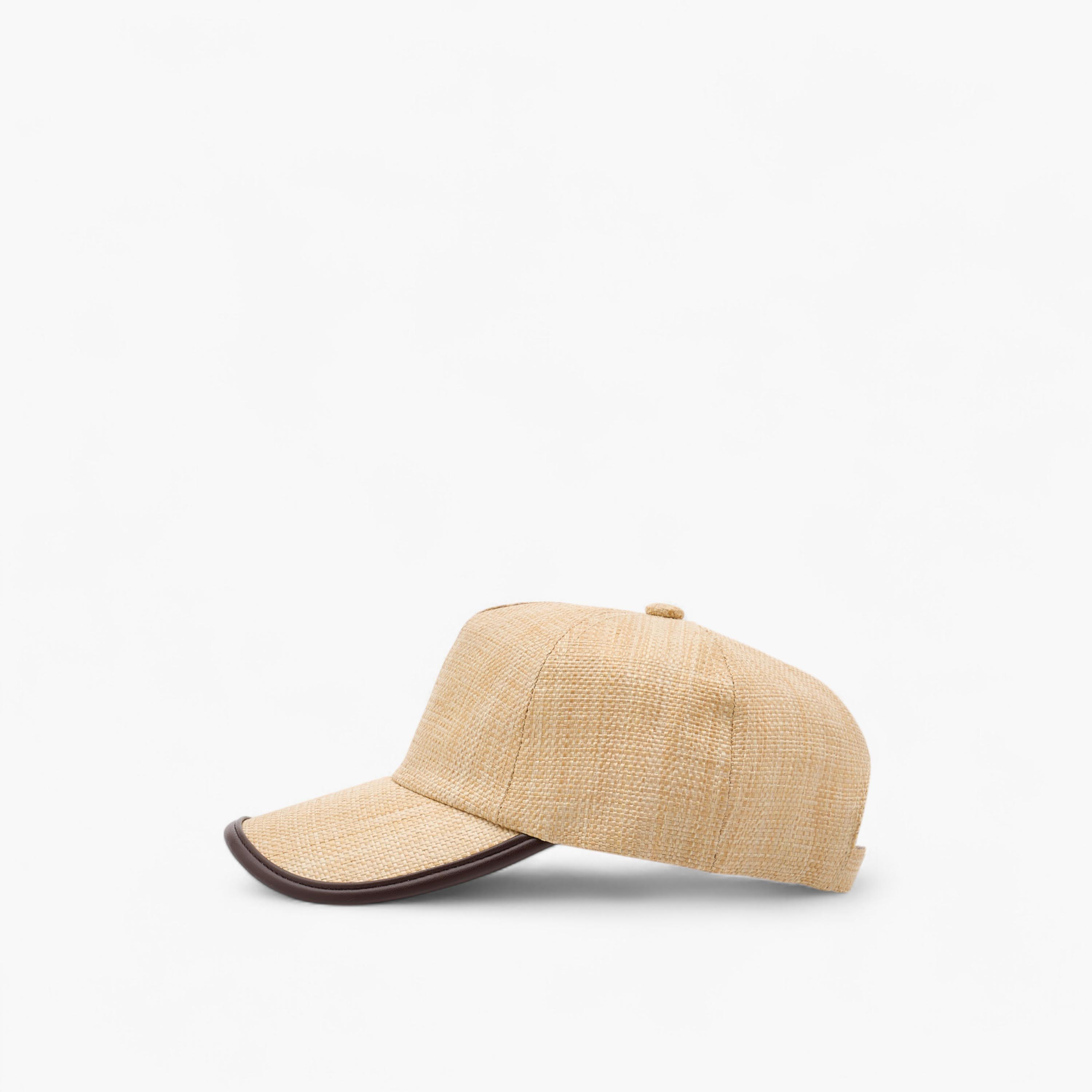 Textured Cap with Hook and Loop Closure-men-caps-image-4