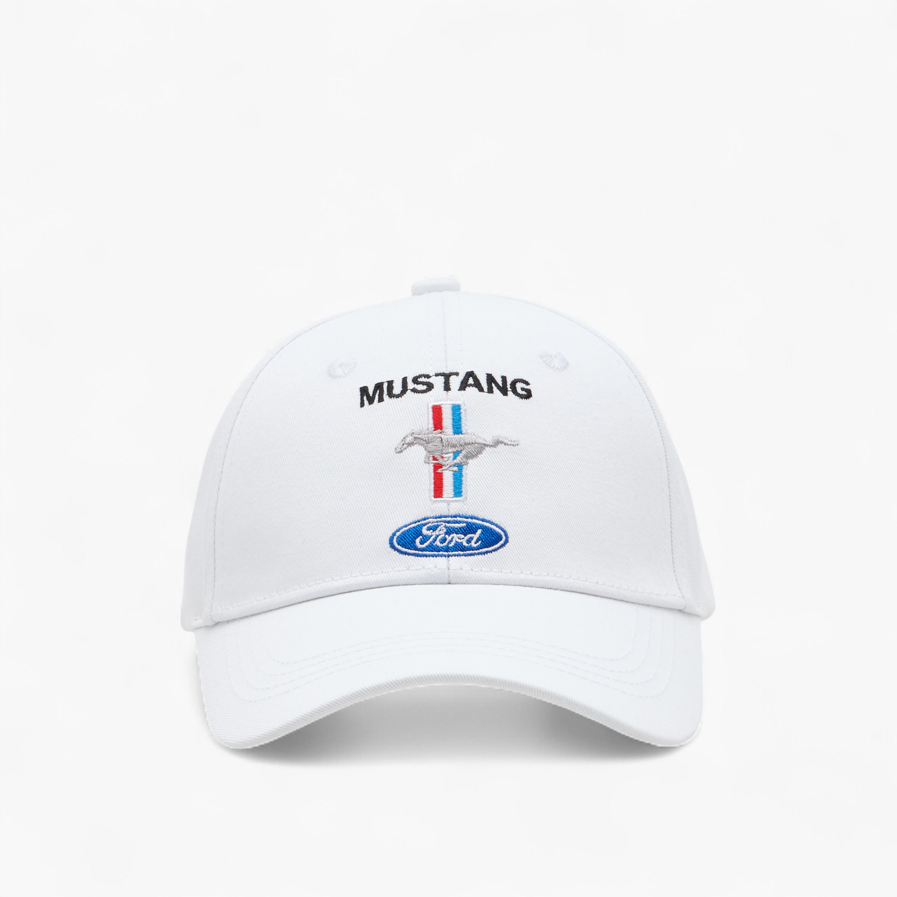 كاب بتطريز موستانج وحزام بإبزيم إغلاق-men-caps-image-8