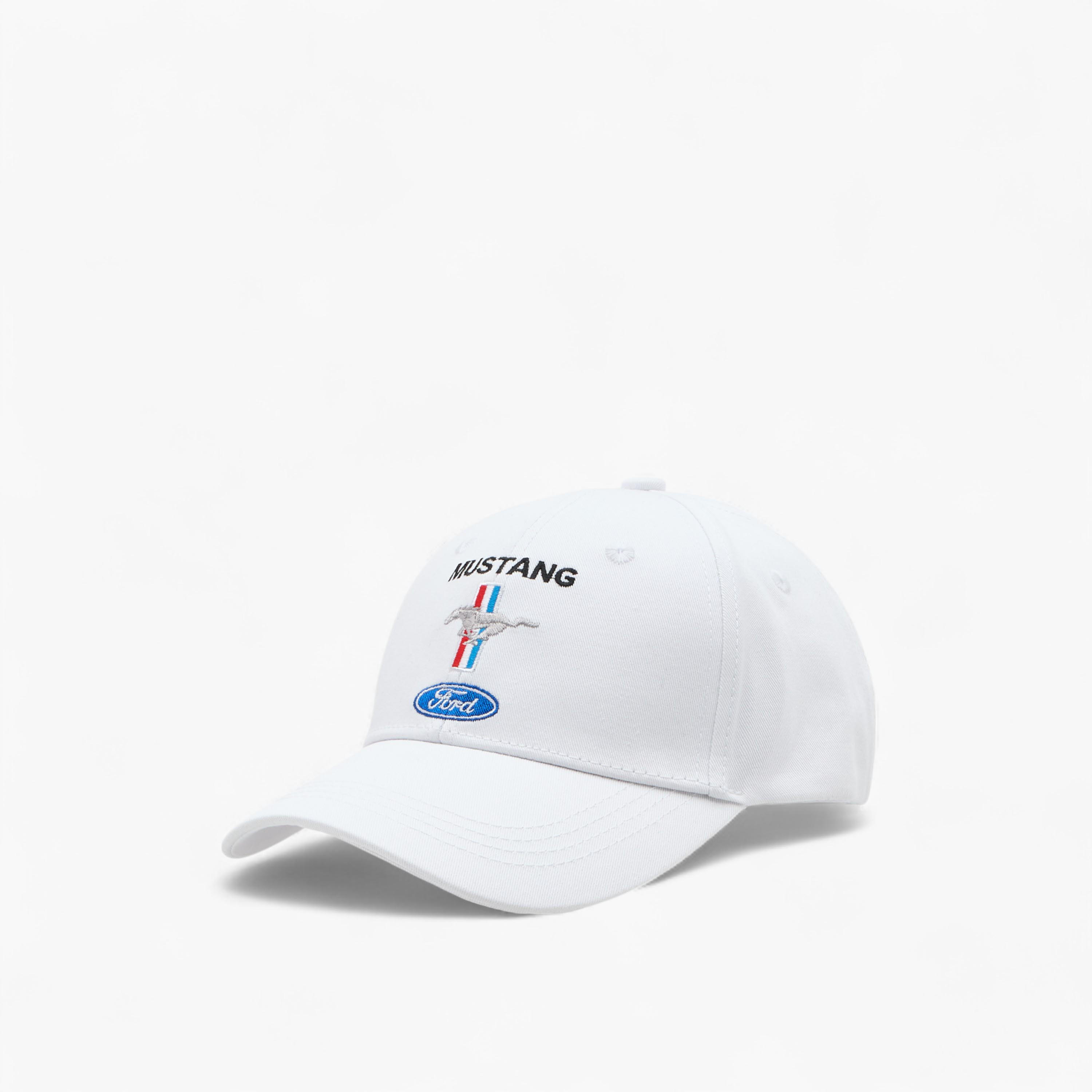 كاب بتطريز موستانج وحزام بإبزيم إغلاق-men-caps-image-6
