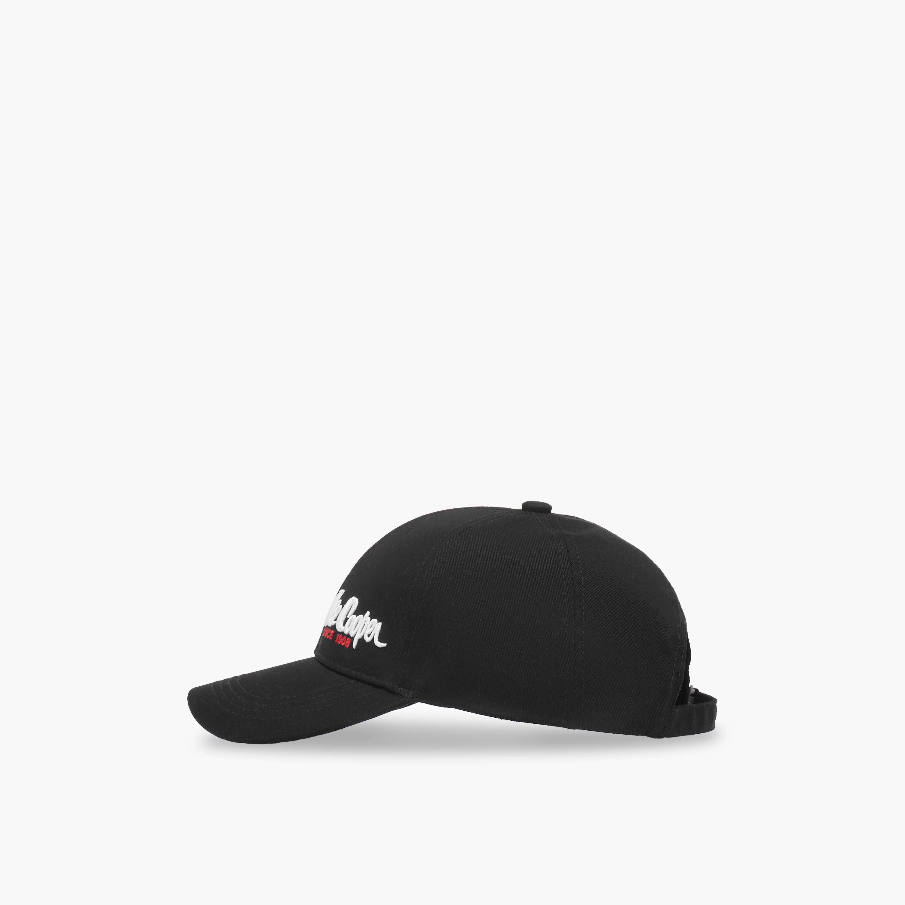 Lee Cooper Logo Embroidered Cap with Buckled Strap Closure-men-caps-image-4