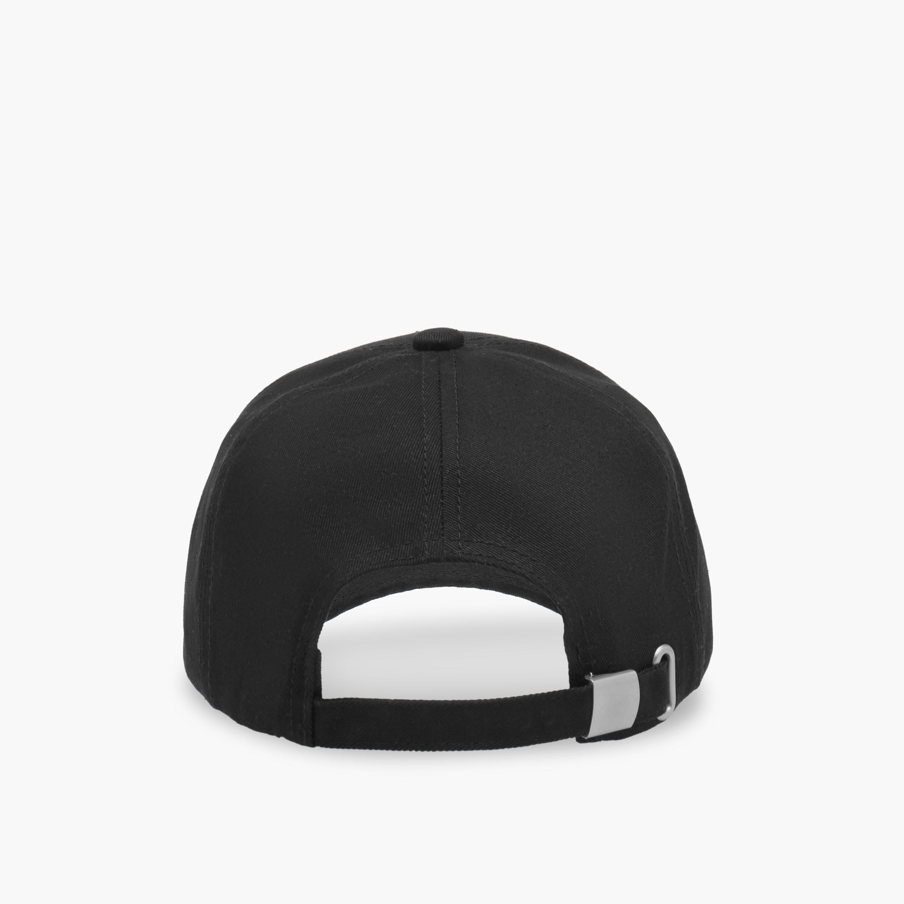 Lee Cooper Logo Embroidered Cap with Buckled Strap Closure-men-caps-image-5