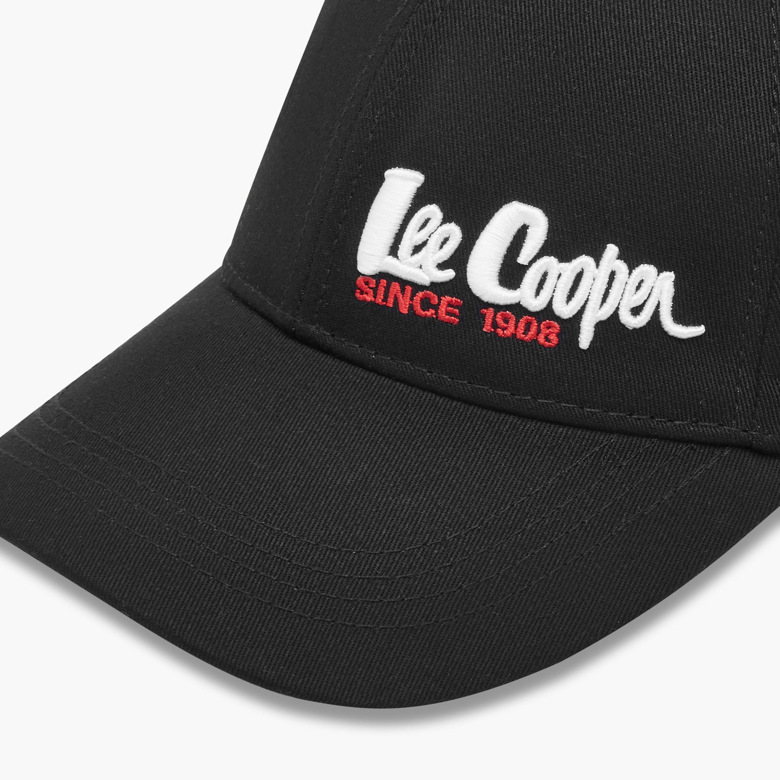 Lee Cooper Logo Embroidered Cap with Buckled Strap Closure-men-caps-image-6