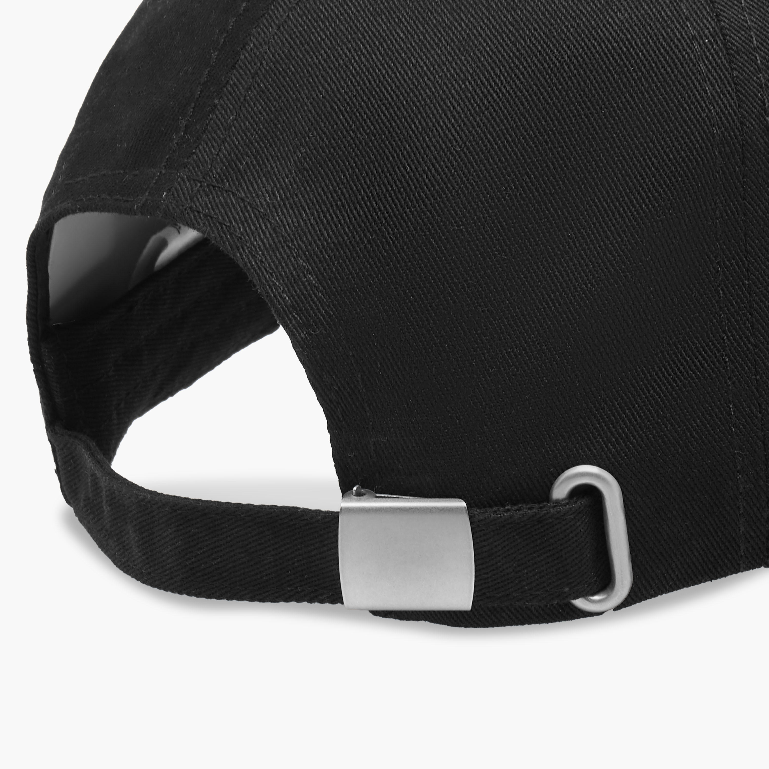 Lee Cooper Logo Embroidered Cap with Buckled Strap Closure-men-caps-image-7