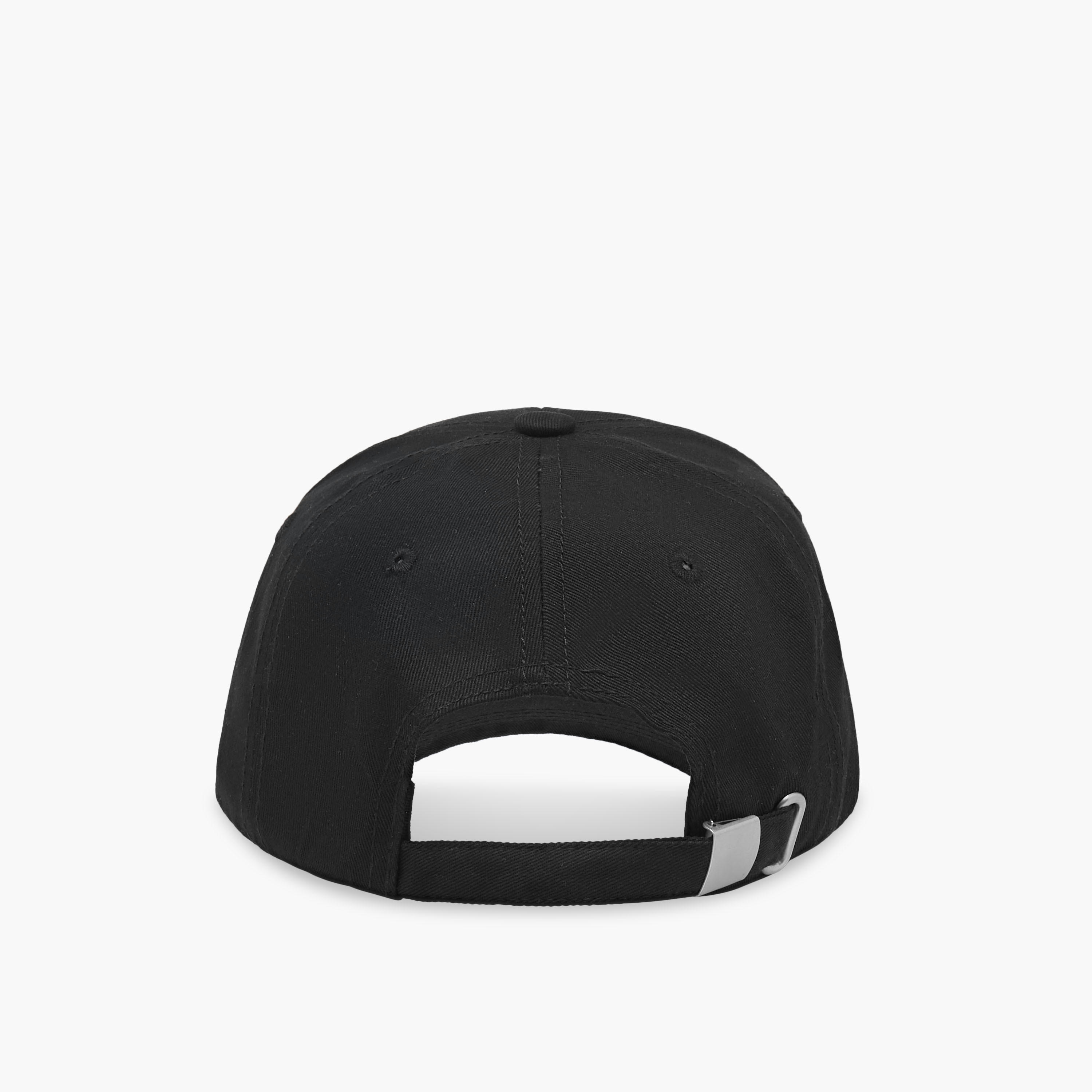 Lee Cooper Applique Detail Cap with Buckled Strap Closure-men-caps-image-5