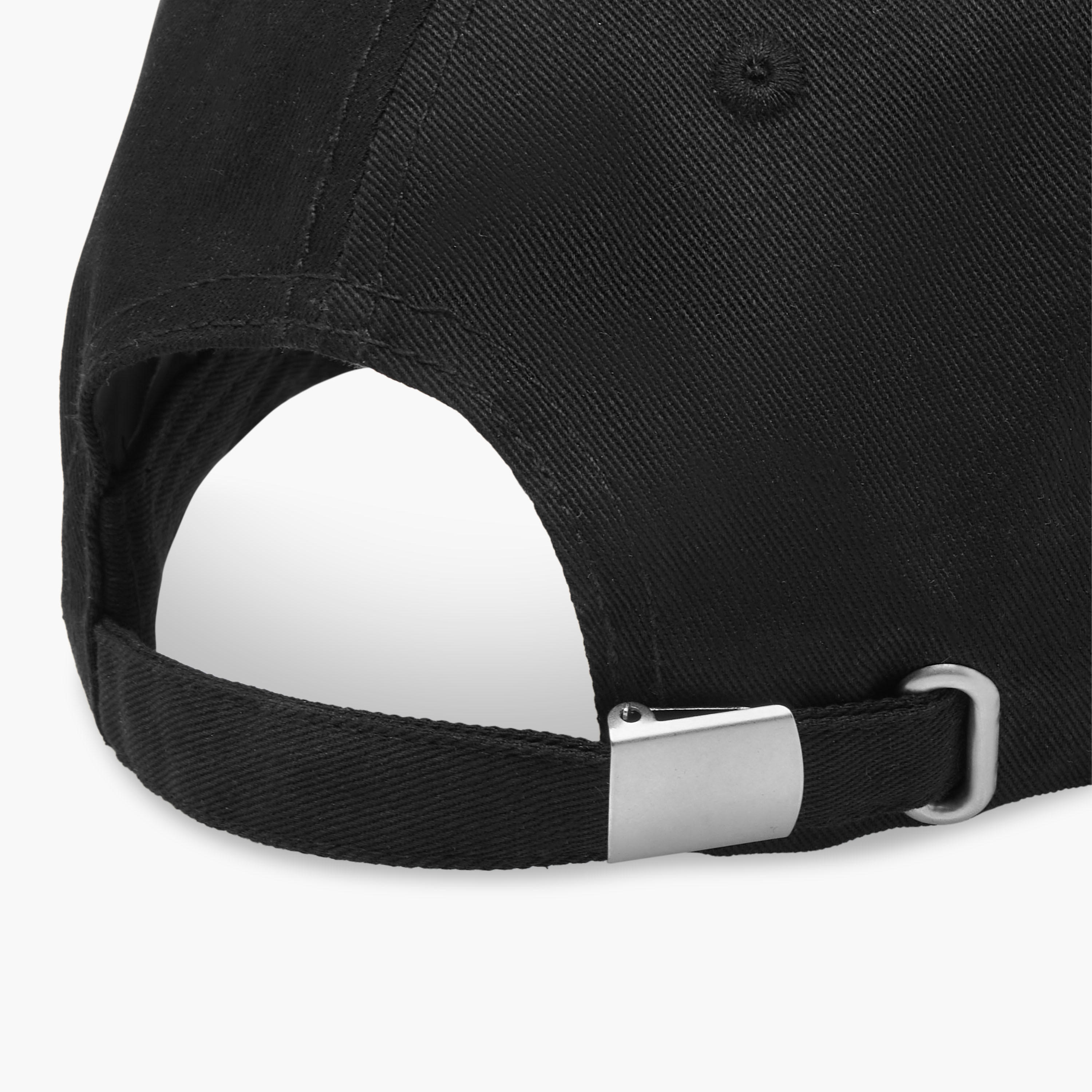 Lee Cooper Applique Detail Cap with Buckled Strap Closure-men-caps-image-7