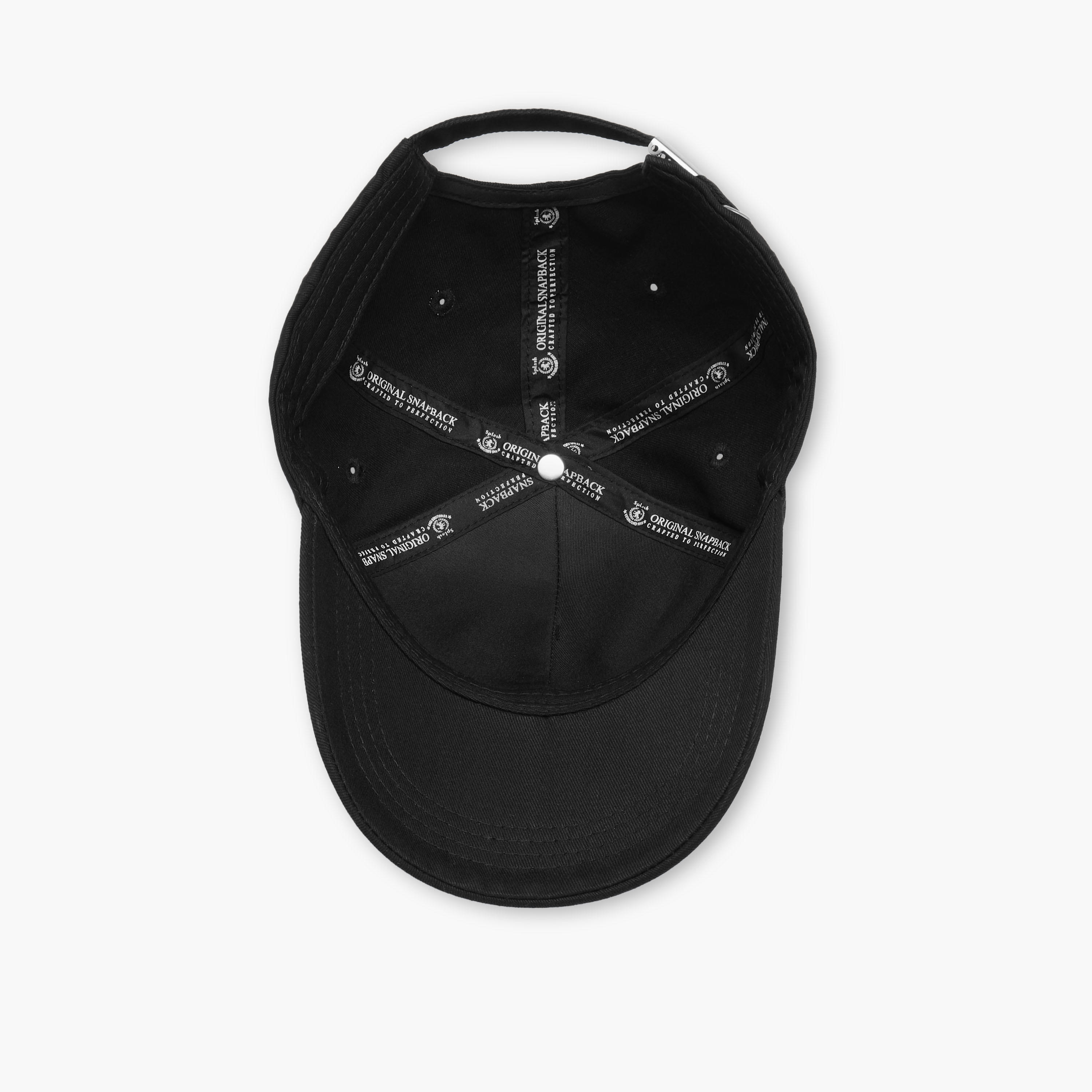 Lee Cooper Applique Detail Cap with Buckled Strap Closure-men-caps-image-8
