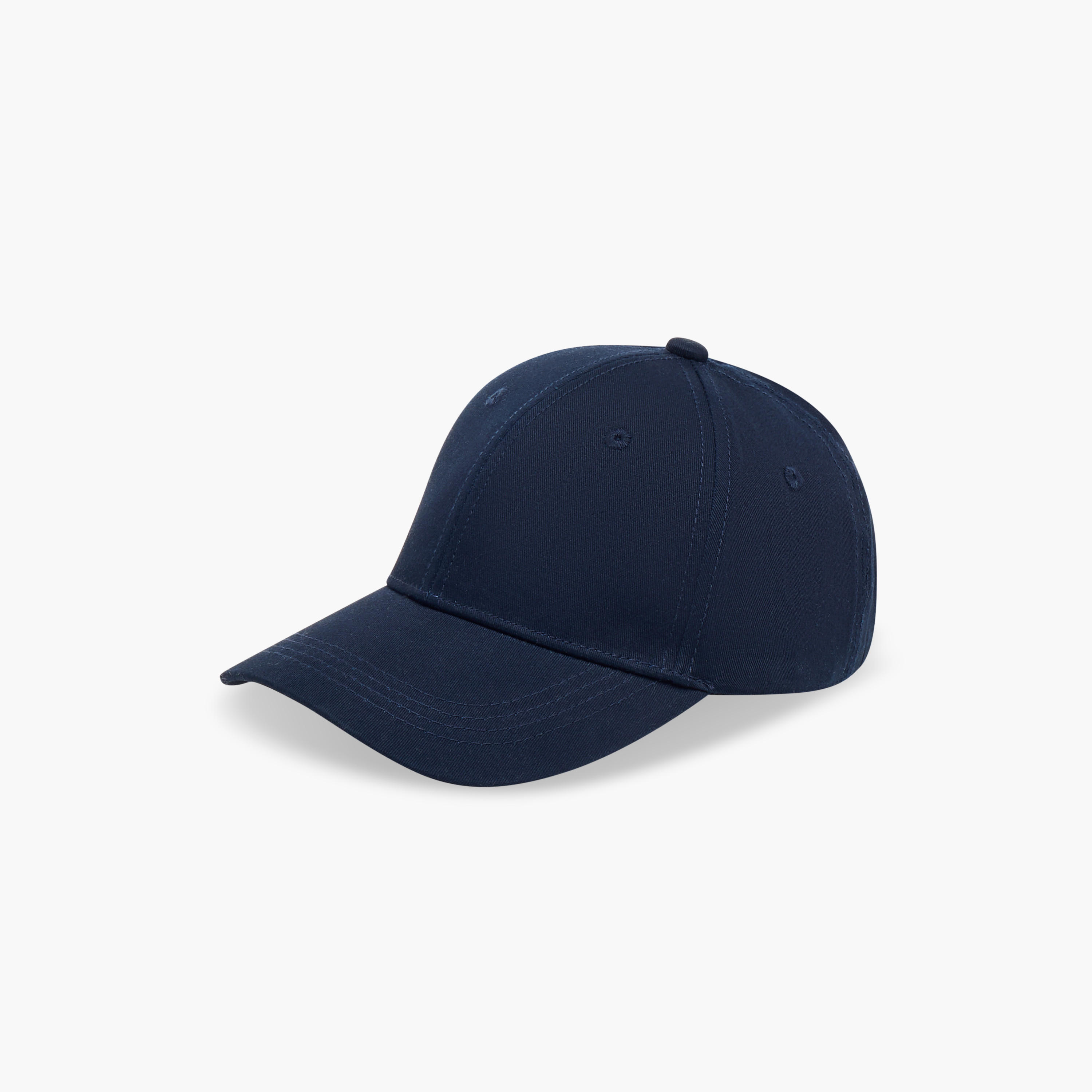 Stitch Detail Cap with Buckled Strap Closure-men-caps-image-3