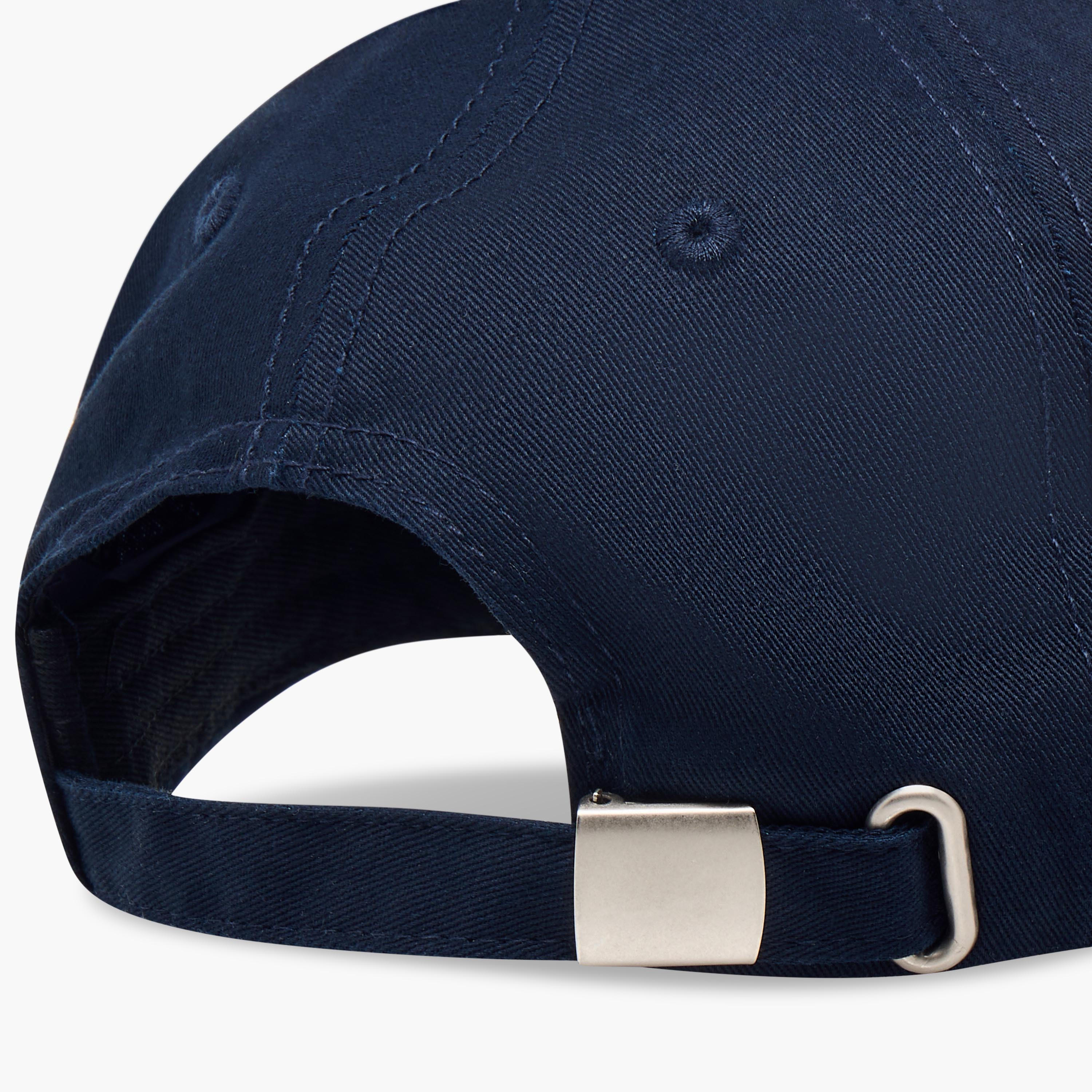Stitch Detail Cap with Buckled Strap Closure-men-caps-image-7