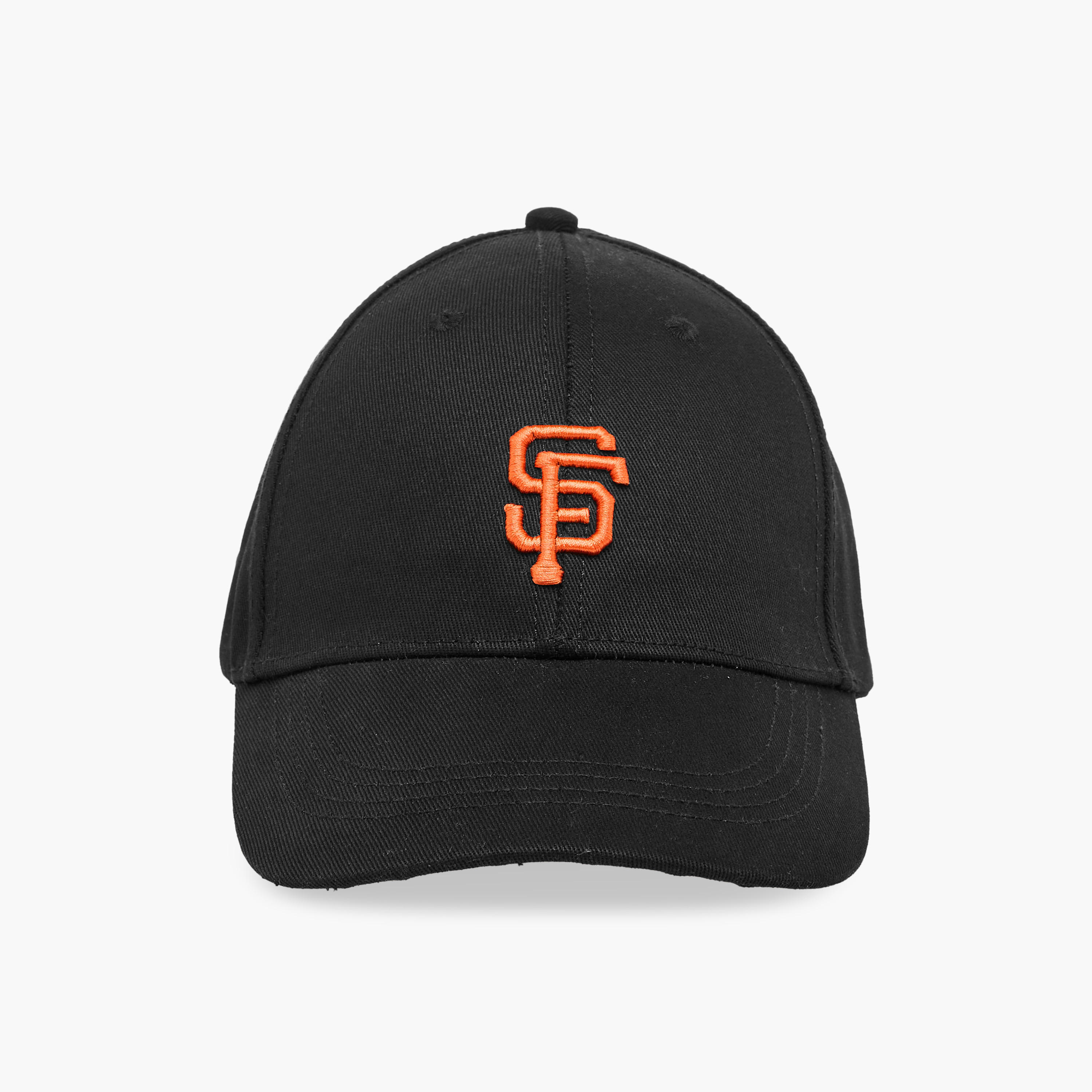 Embroidered Cap with Buckled Strap Closure-men-caps-image-1