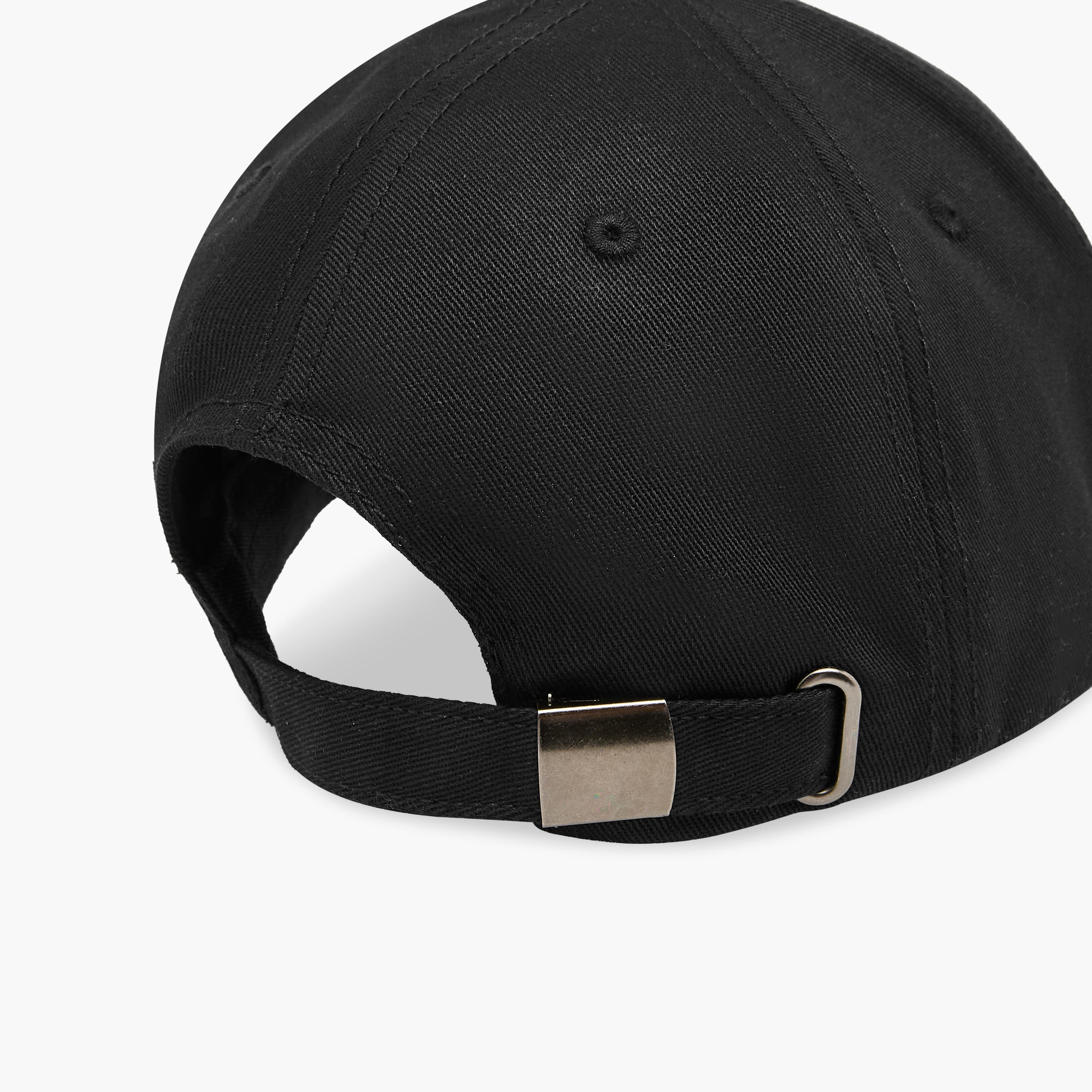 Embroidered Cap with Buckled Strap Closure-men-caps-image-7