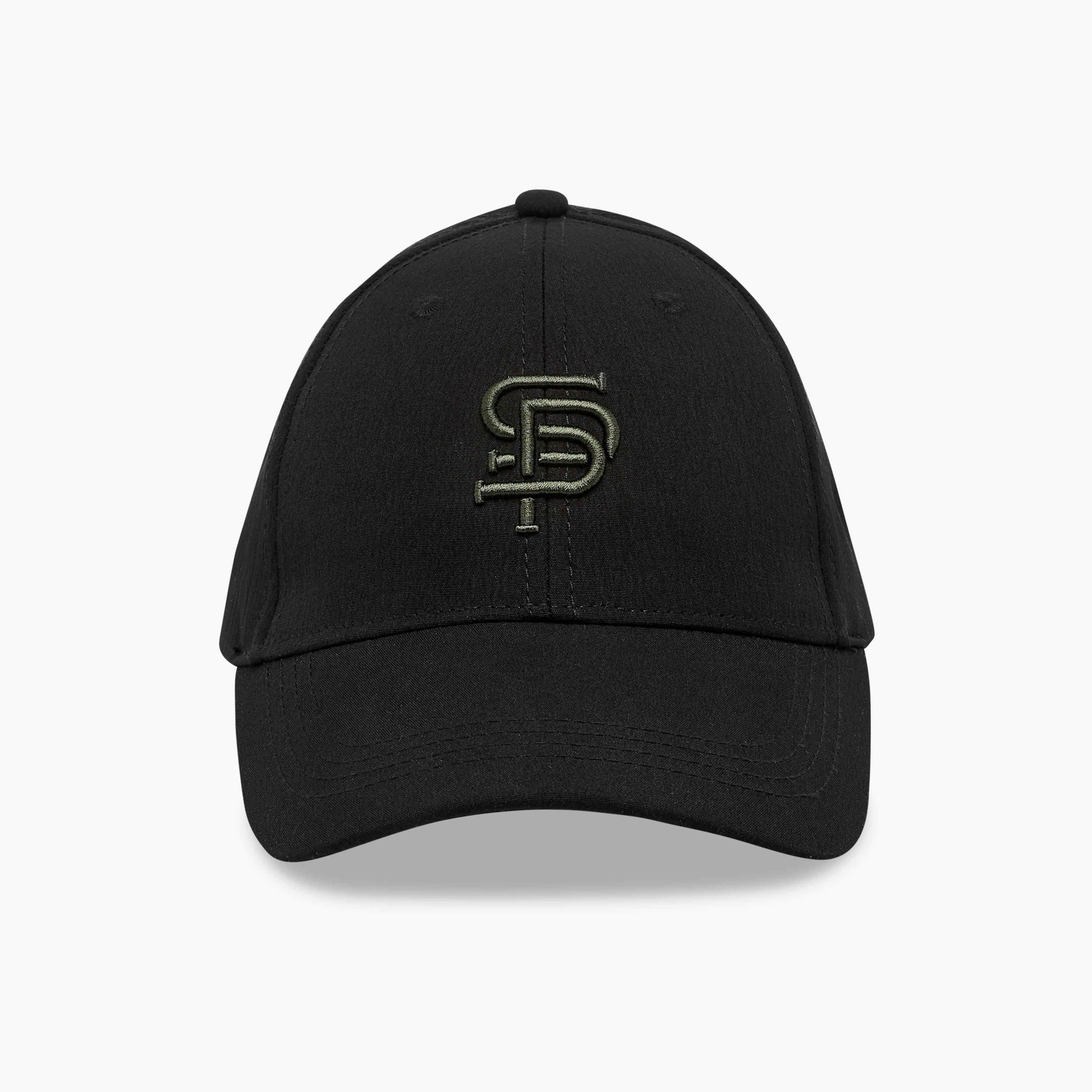 Embroidered Cap with Buckled Strap Closure-men-caps-image-1