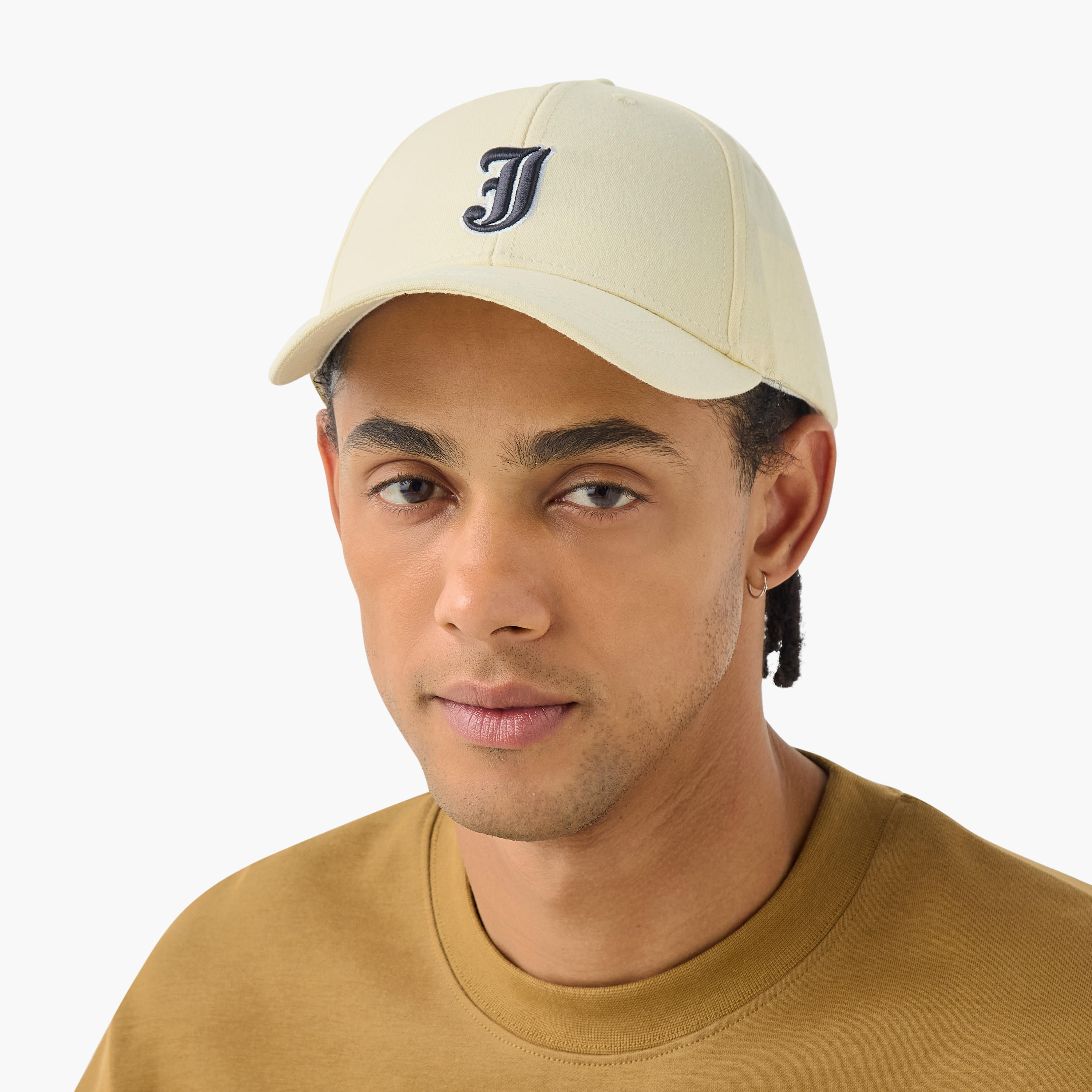 Embroidered Cap with Buckled Strap Closure-men-caps-image-2