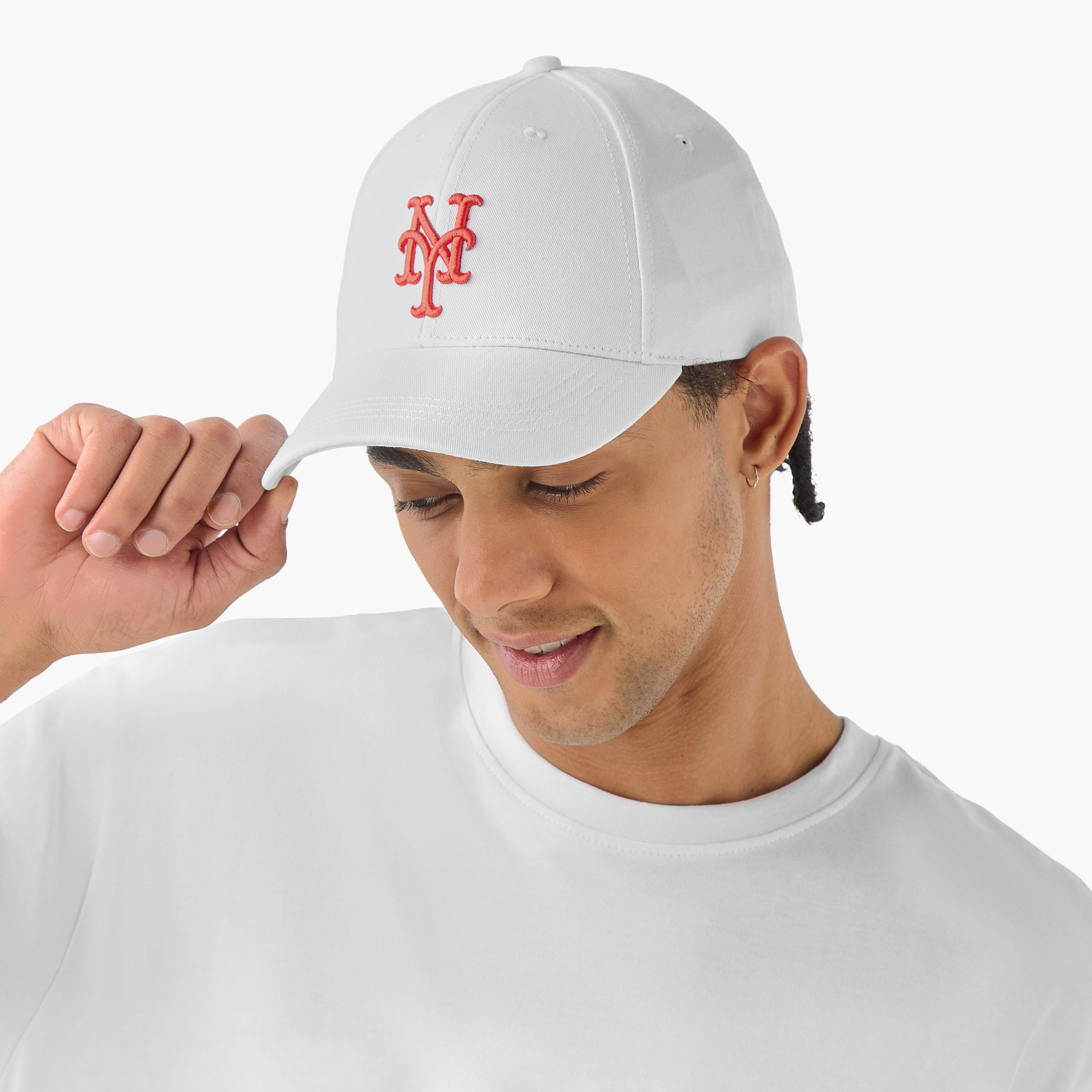 Embroidered Cap with Buckled Strap Closure-men-caps-image-2