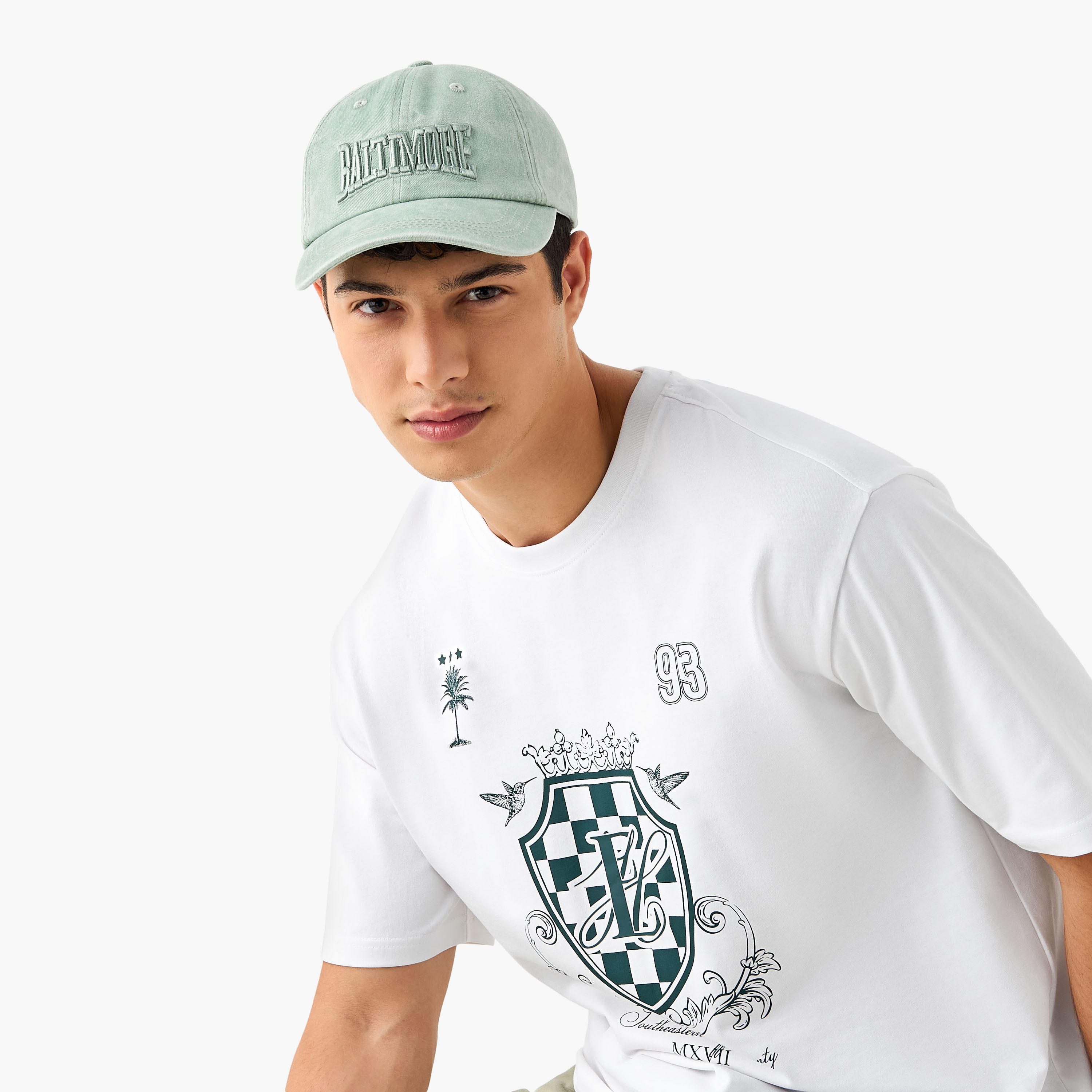 Baltimore Embroidered Cap with Buckled Strap Closure-men-caps-image-2