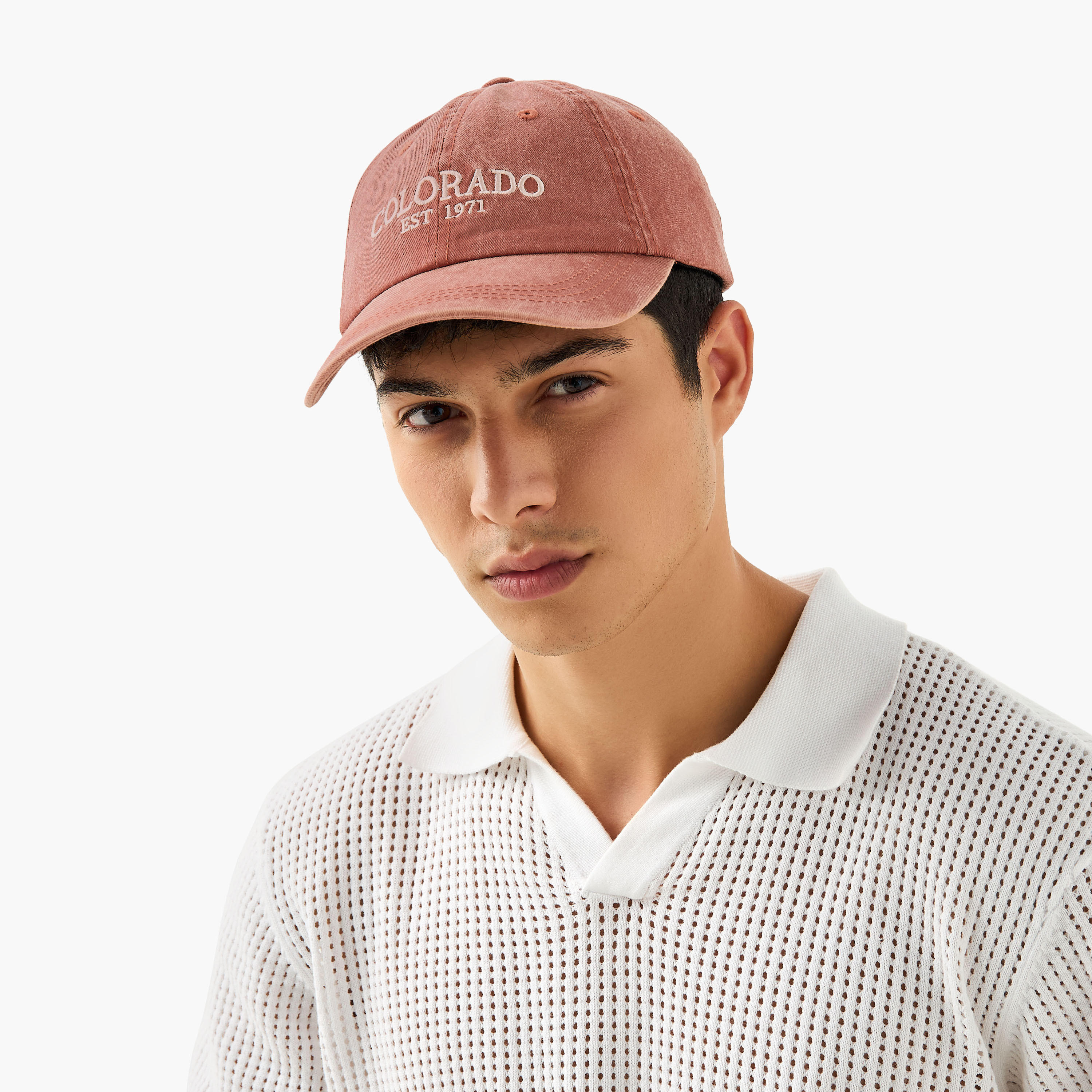 Colorado Embroidered Cap with Buckled Strap Closure-men-caps-image-2