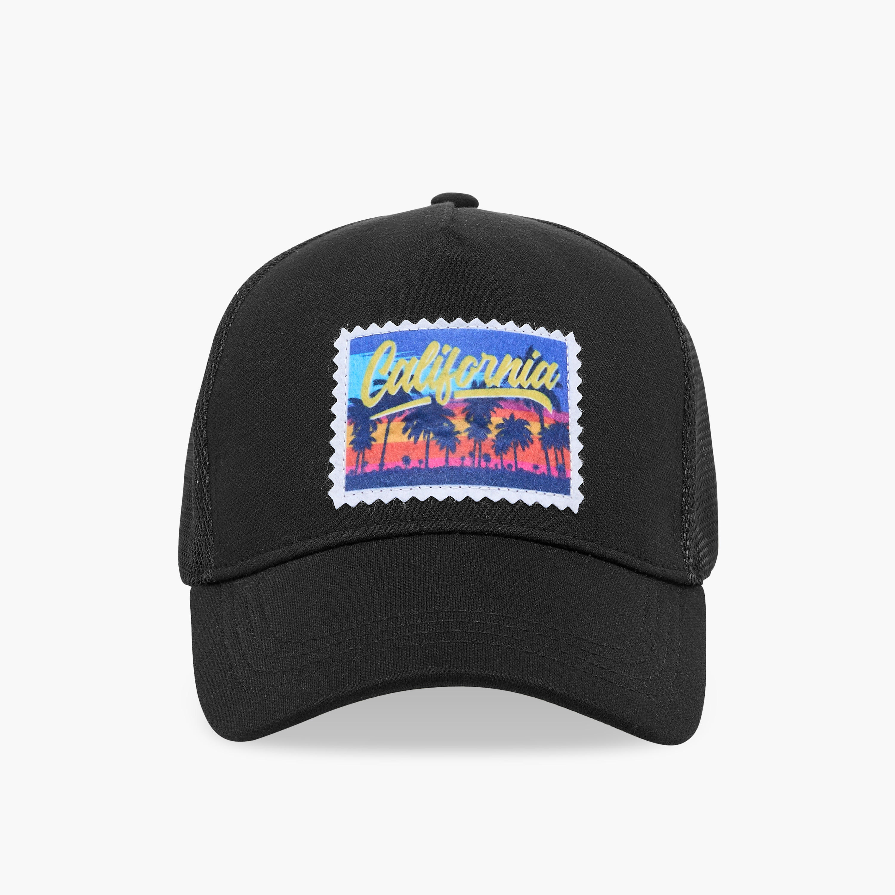 California Print Cap with Snap Back Closure-men-caps-image-1