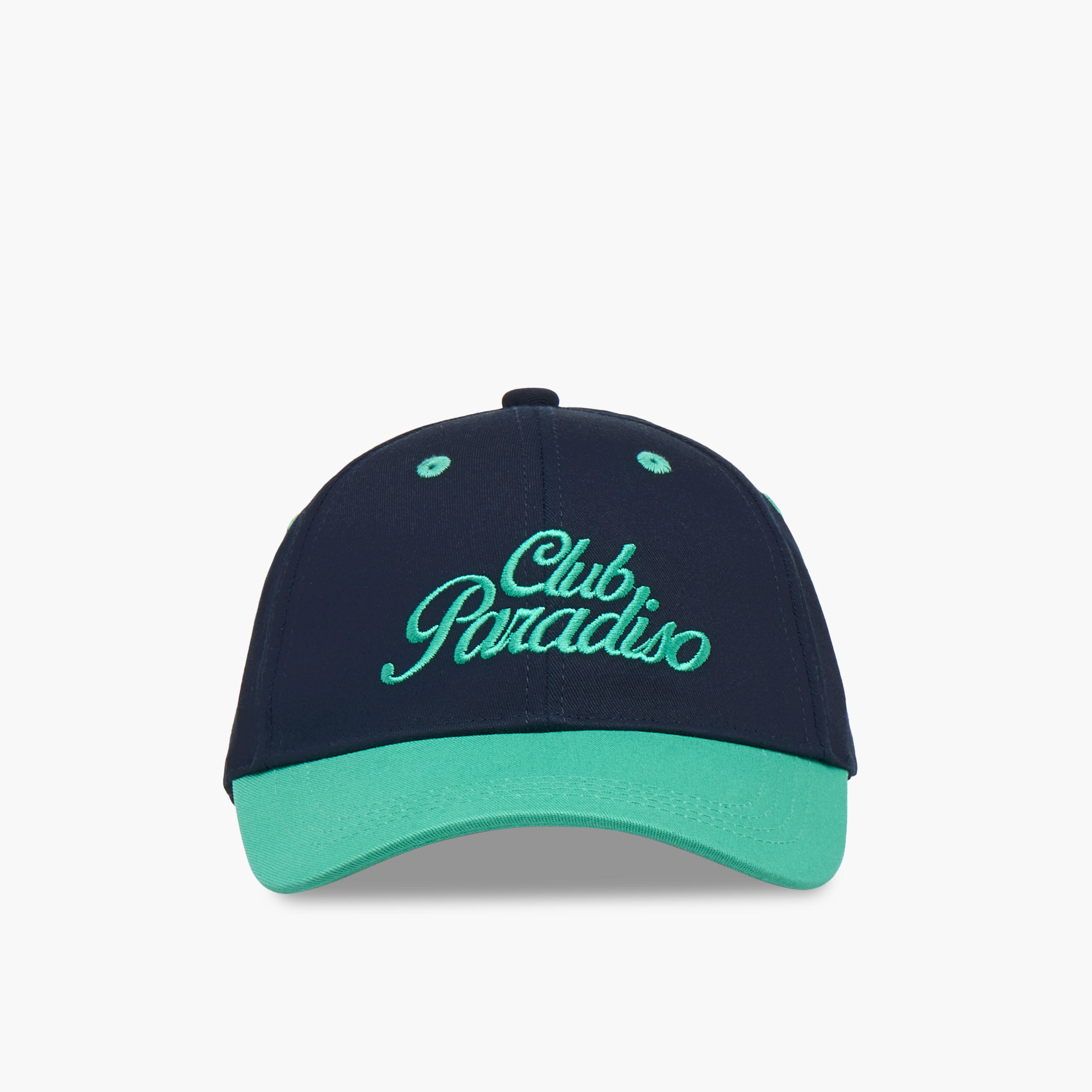 Embroidered Cap with Buckled Strap Closure-men-caps-image-1