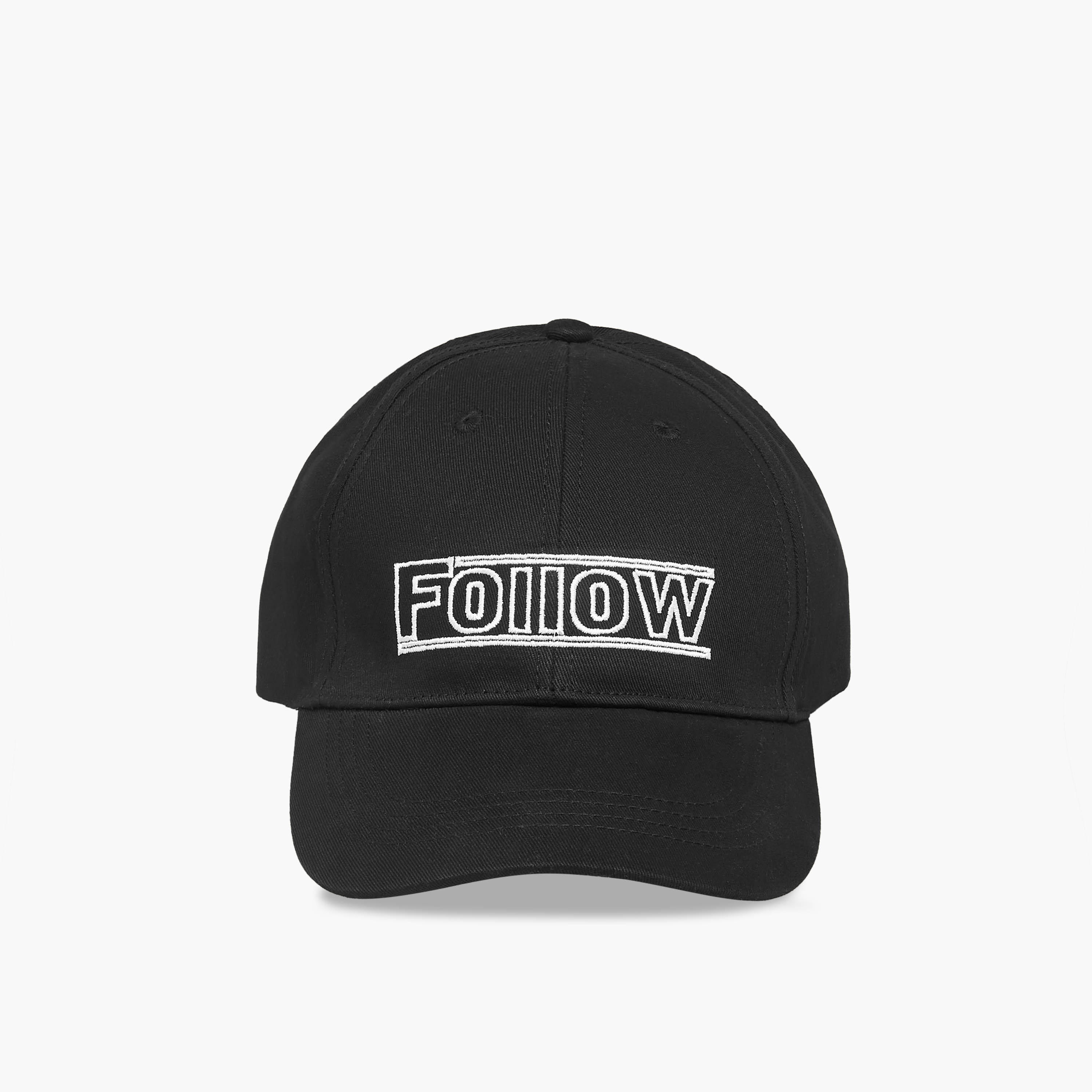 Embroidered Cap with Buckled Strap Closure-men-caps-image-1