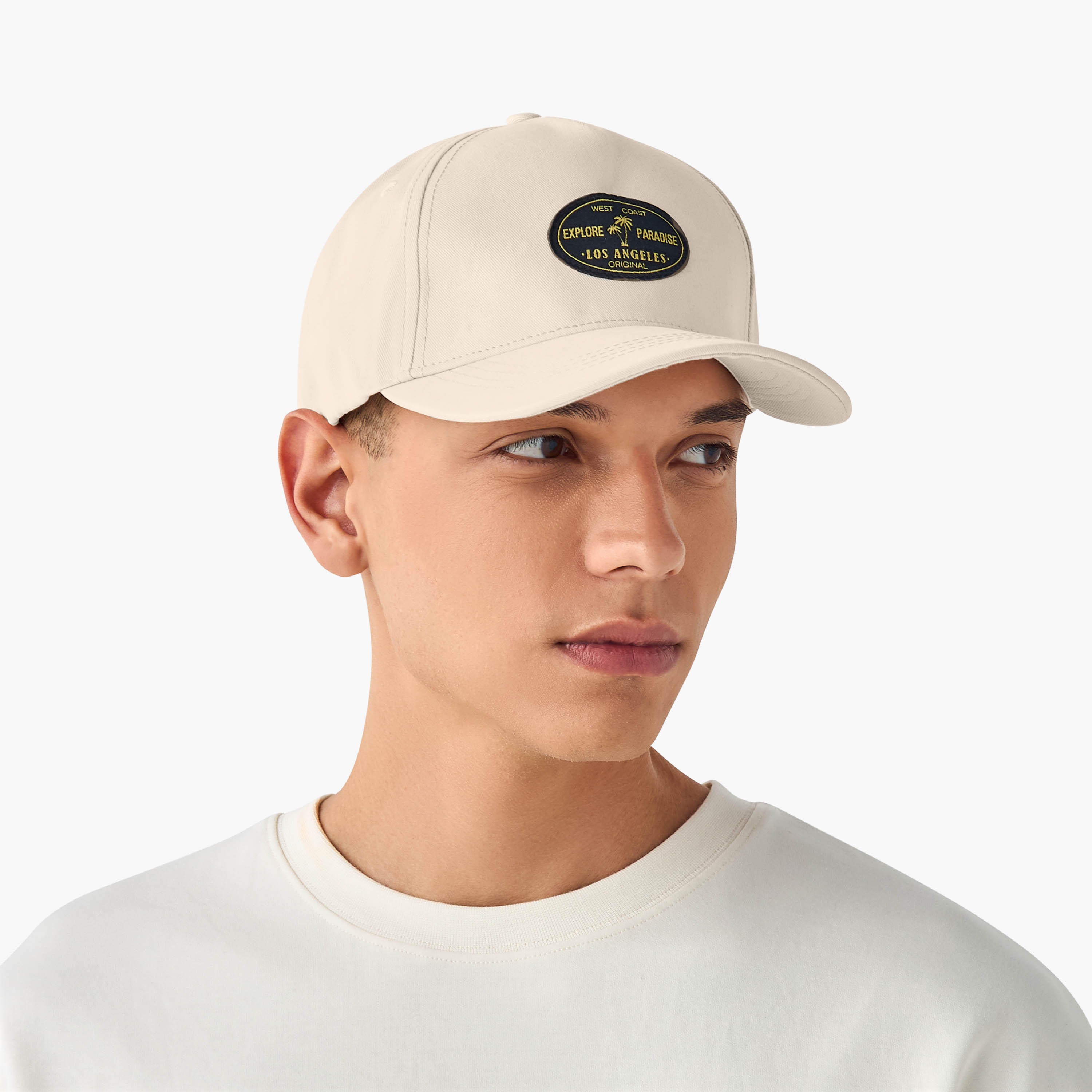 Los Angeles Applique Cap with Buckled Strap Closure-men-caps-image-2