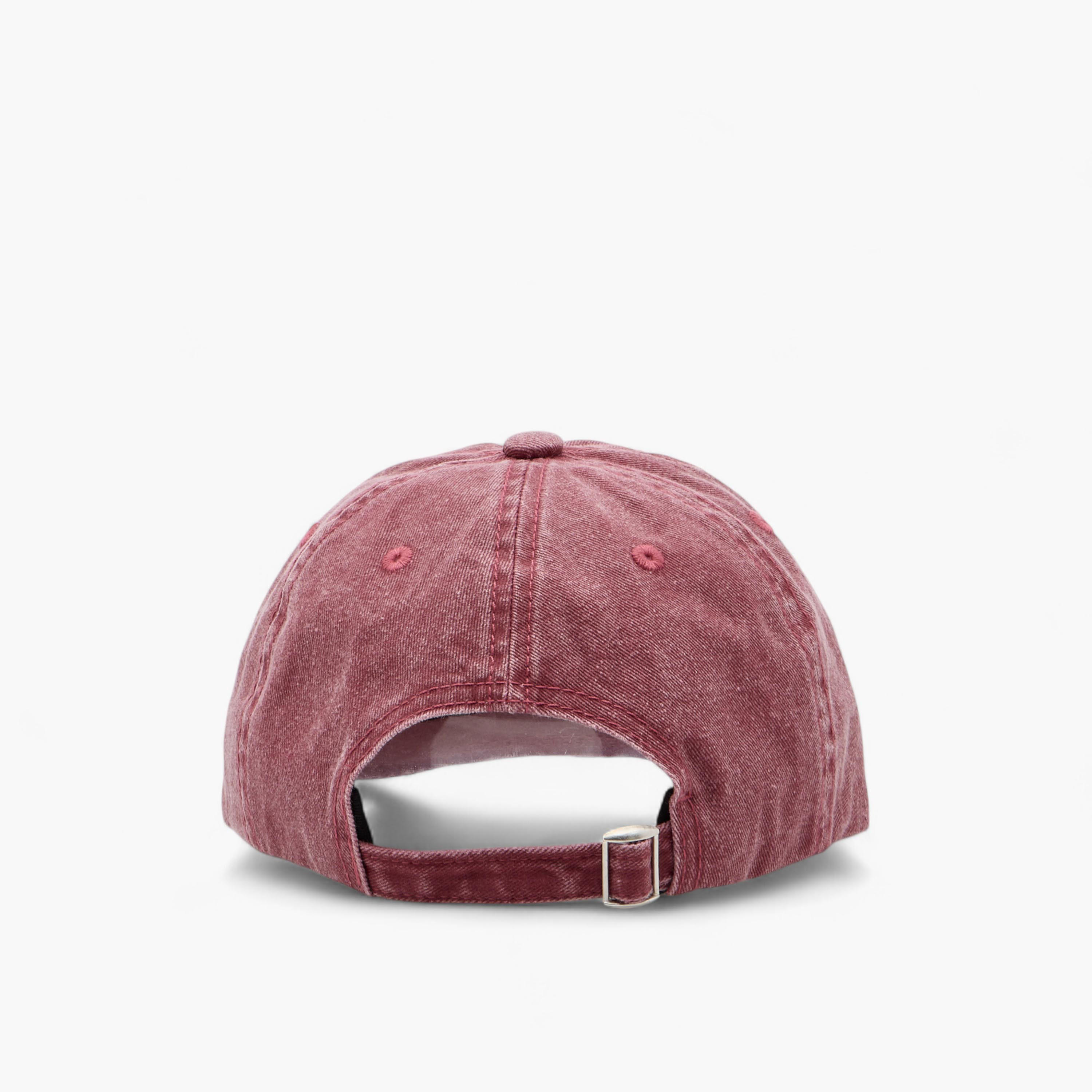 Lee Cooper Logo Embroidered Cap with Buckled Strap Closure-men-caps-image-5
