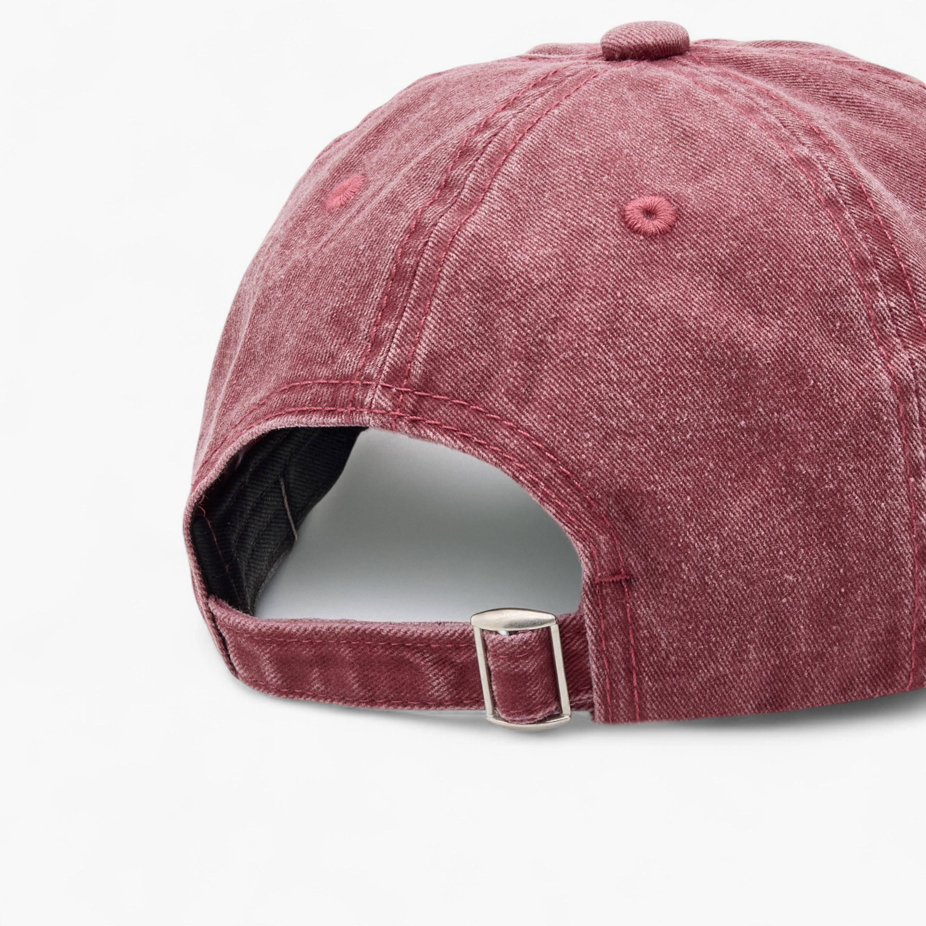 Lee Cooper Logo Embroidered Cap with Buckled Strap Closure-men-caps-image-6