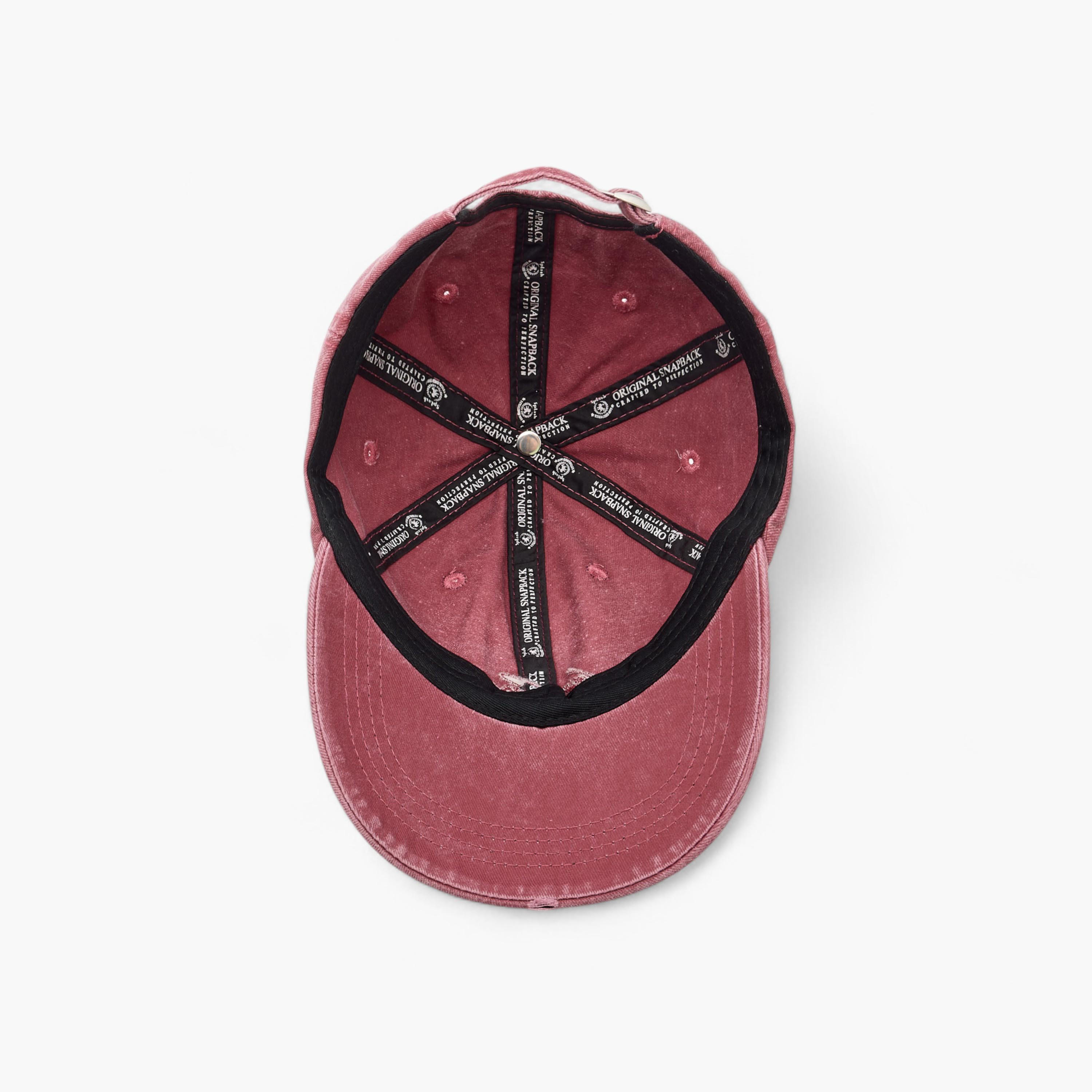 Lee Cooper Logo Embroidered Cap with Buckled Strap Closure-men-caps-image-8