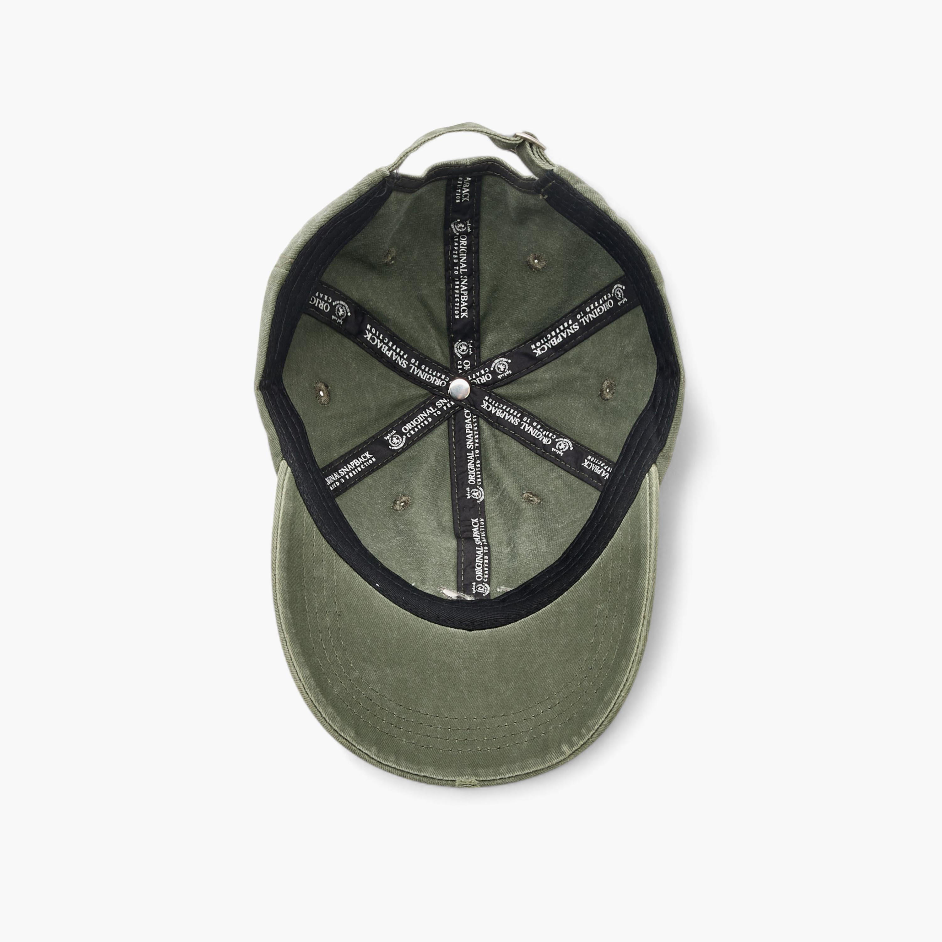 Lee Cooper Logo Embroidered Cap with Buckled Strap Closure-men-caps-image-8