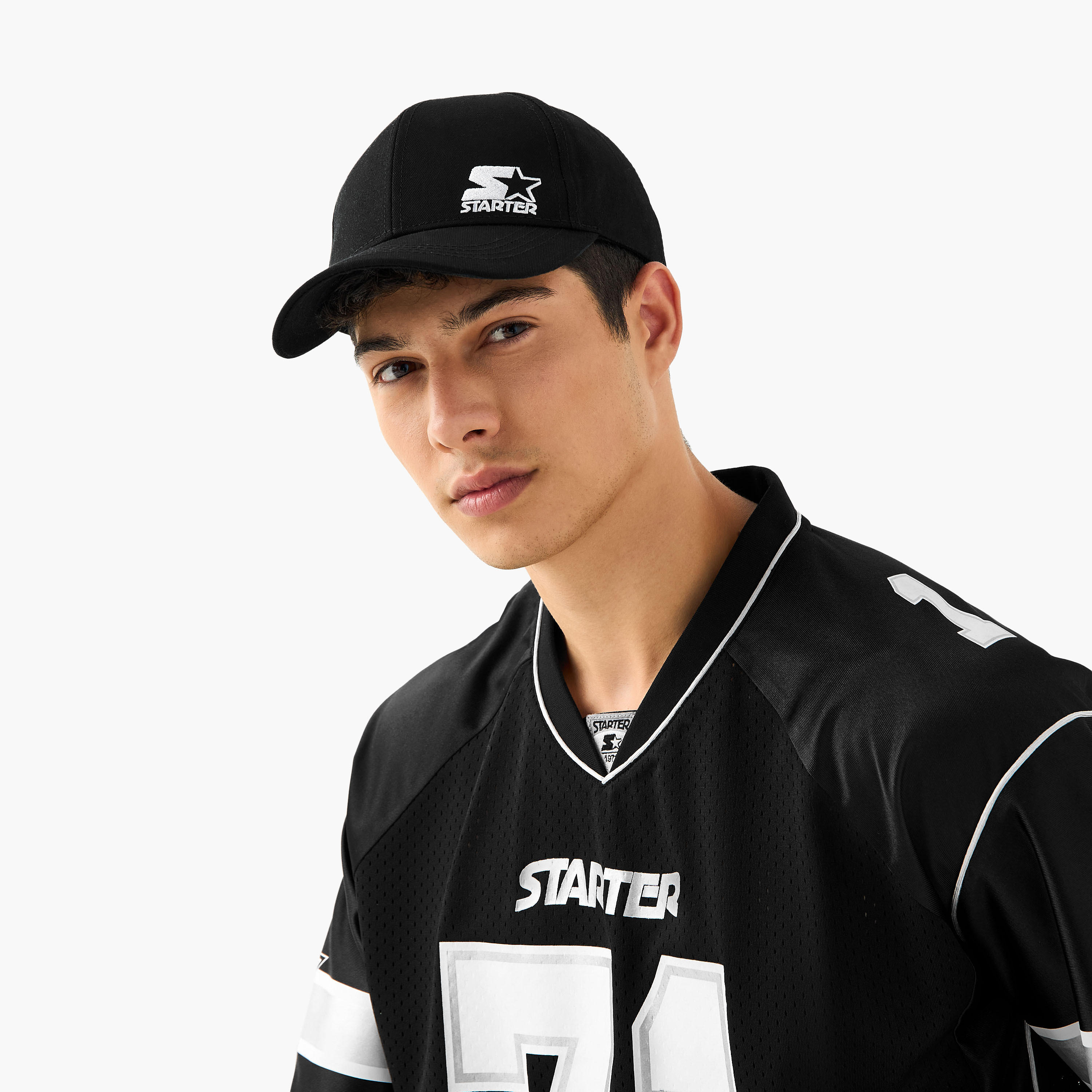 Starter Logo Embroidered Cap with Buckled Strap Closure-men-caps-image-2
