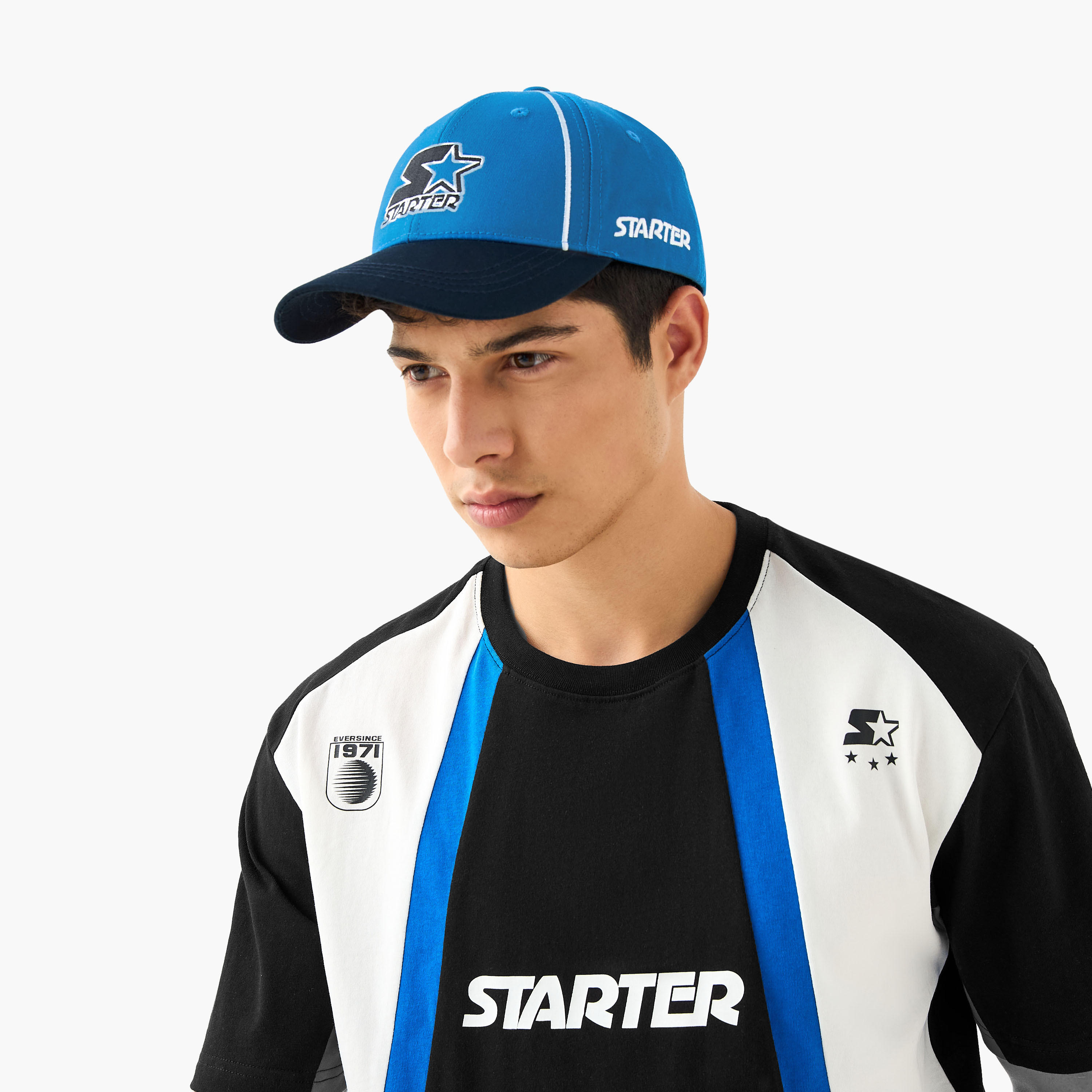 كاب بتطريز شعار مع حزام بإبزيم للإغلاق من ستارتر-men-caps-image-7