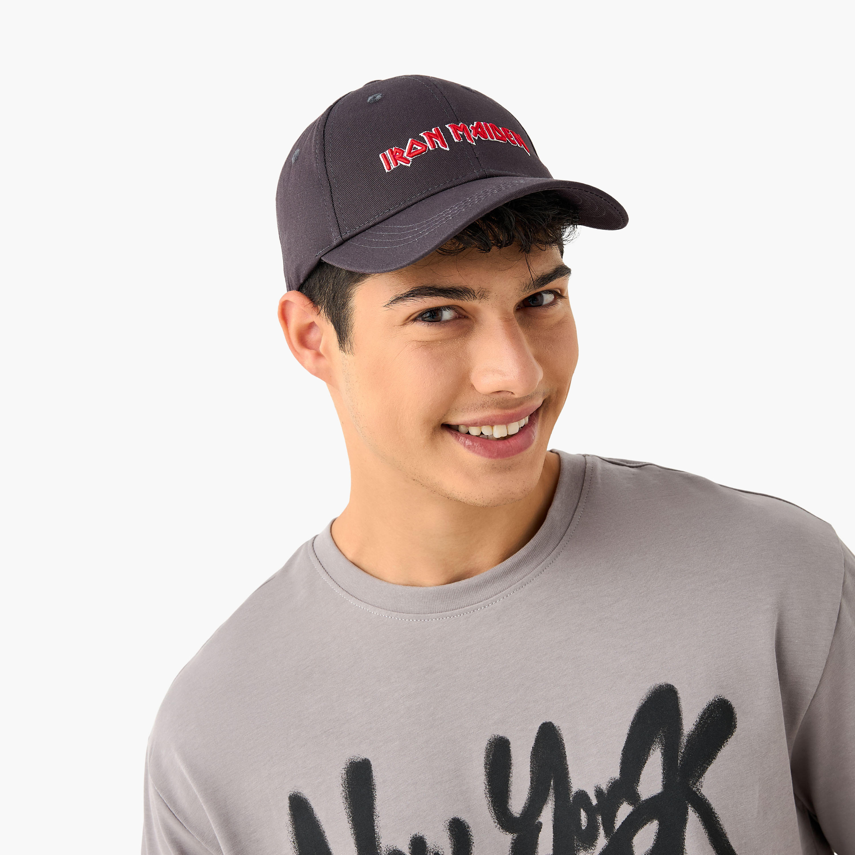 Iron Maiden Embroidered Cap with Buckled Strap Closure-men-caps-image-2