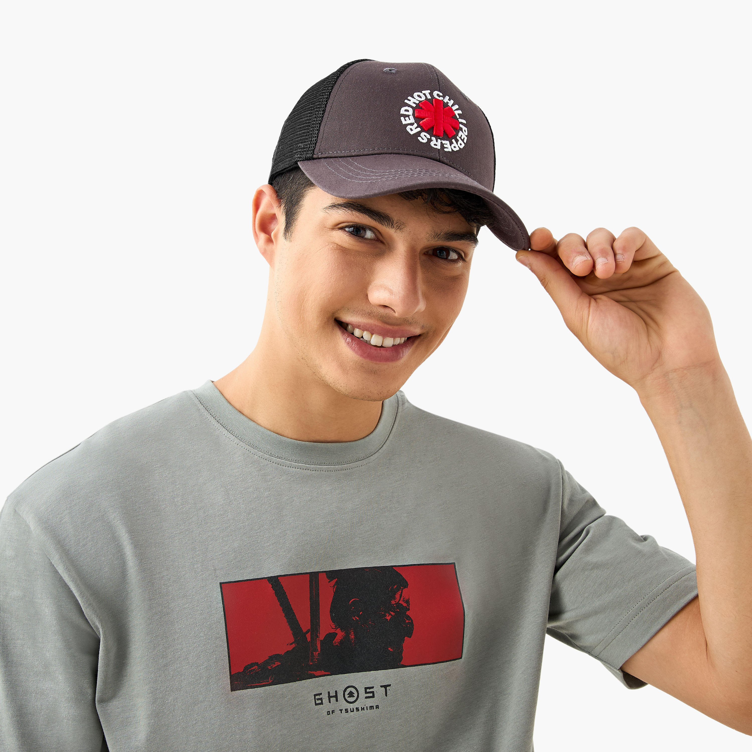 The Red Hot Chili Peppers Embroidered Cap with Snap Back Closure-men-caps-image-2