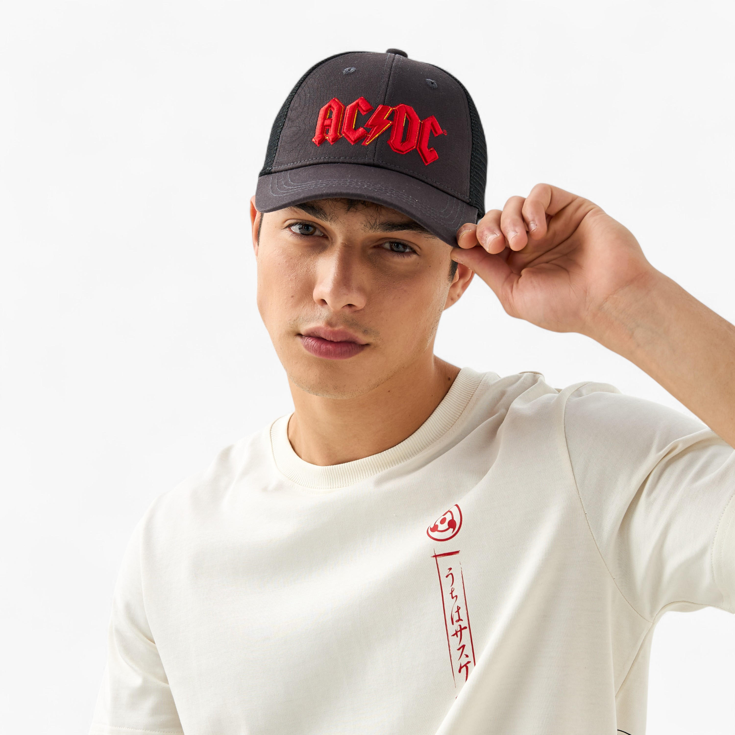ACDC Men Trucker Cap with Buckled Strap Closure-men-caps-image-2