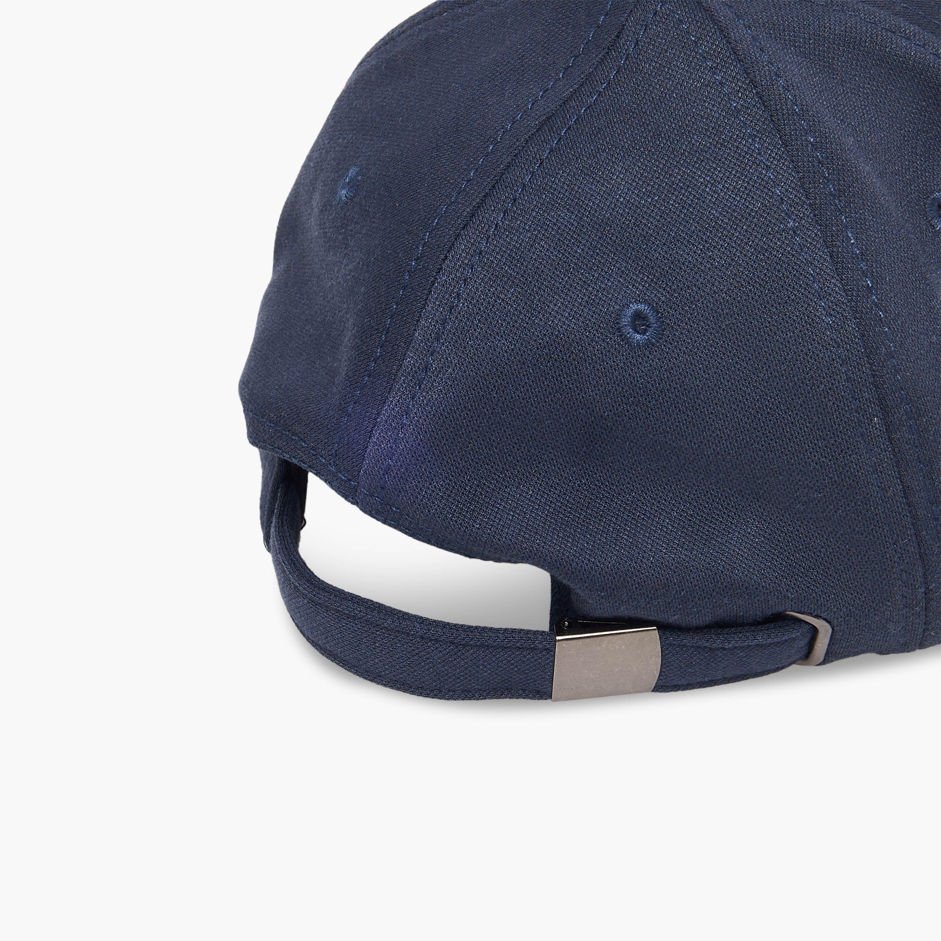 Slogan Print Cap with Buckled Strap Closure-men-caps-image-7