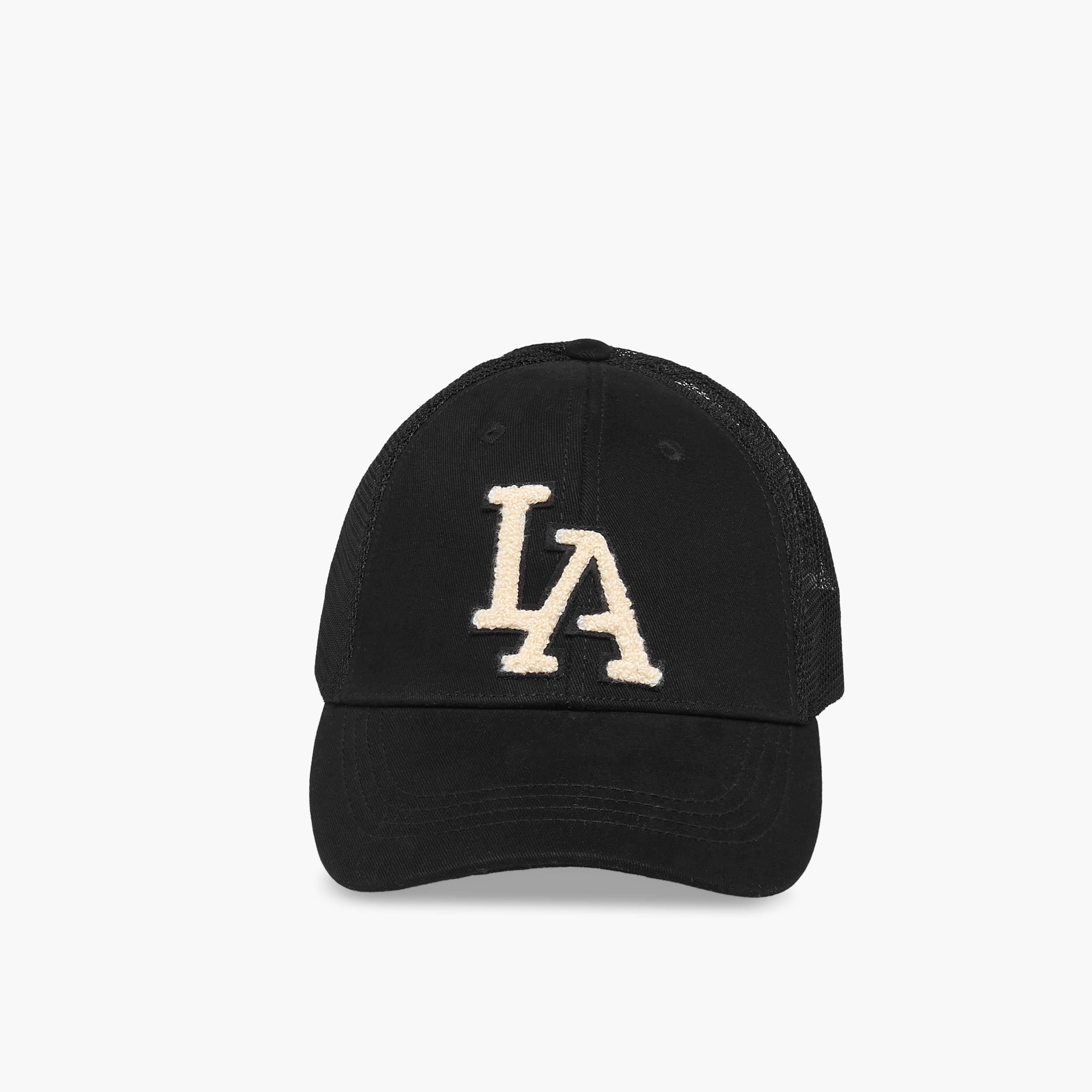 LA Embroidered Cap with Snap Back Closure-men-caps-image-1