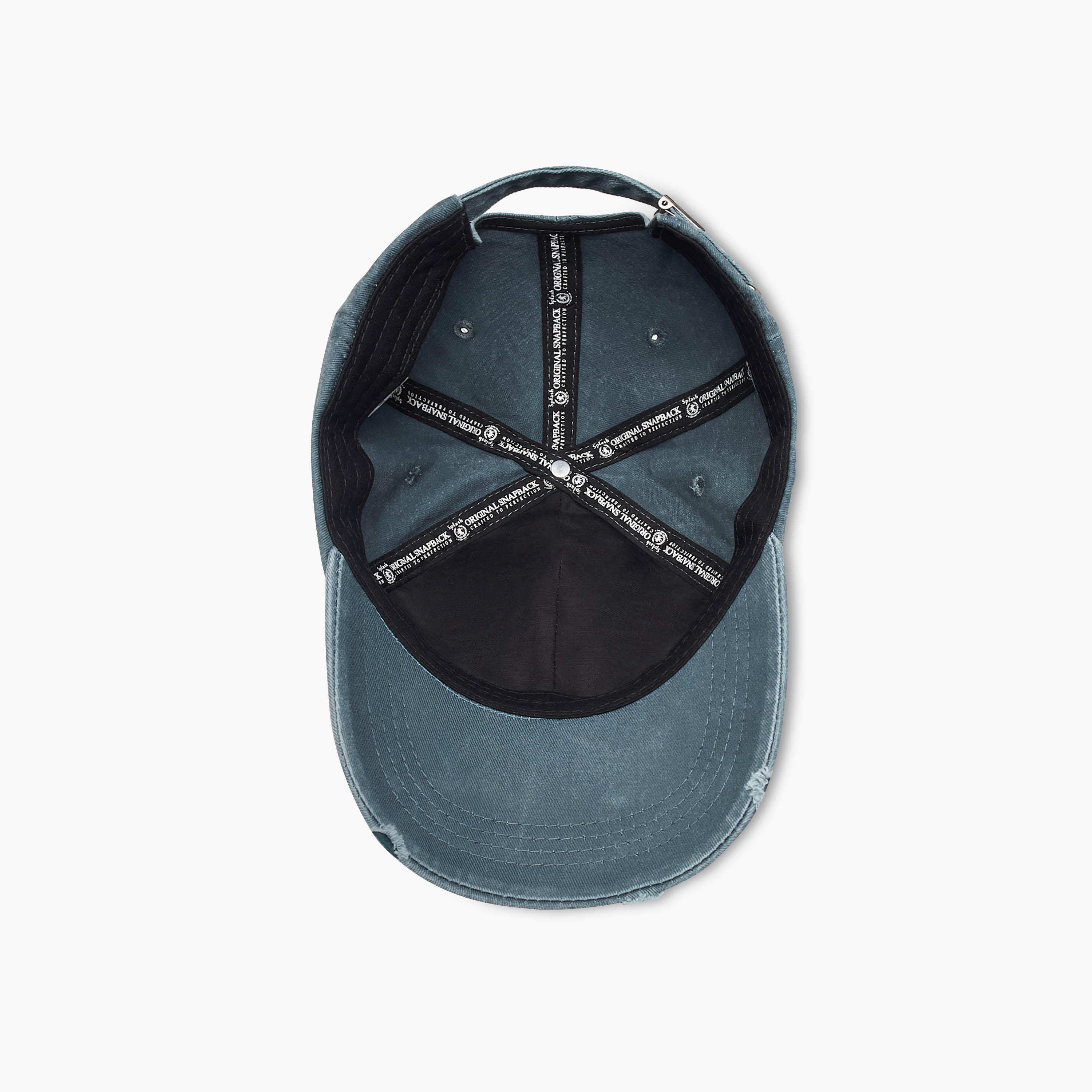 Embroidered Cap with Buckled Strap Closure-men-caps-image-8