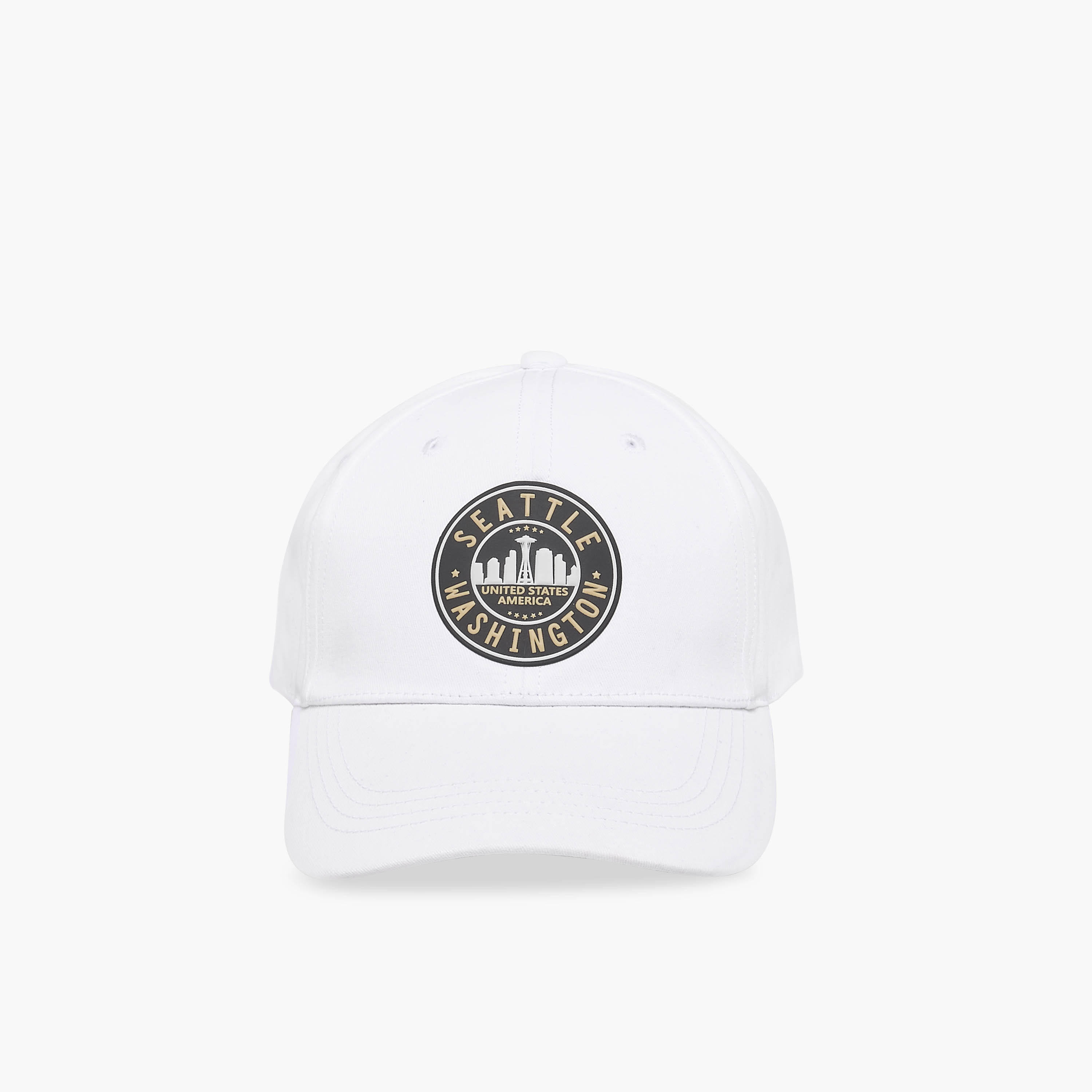 Seattle Applique Cap with Buckled Strap Closure-men-caps-image-1