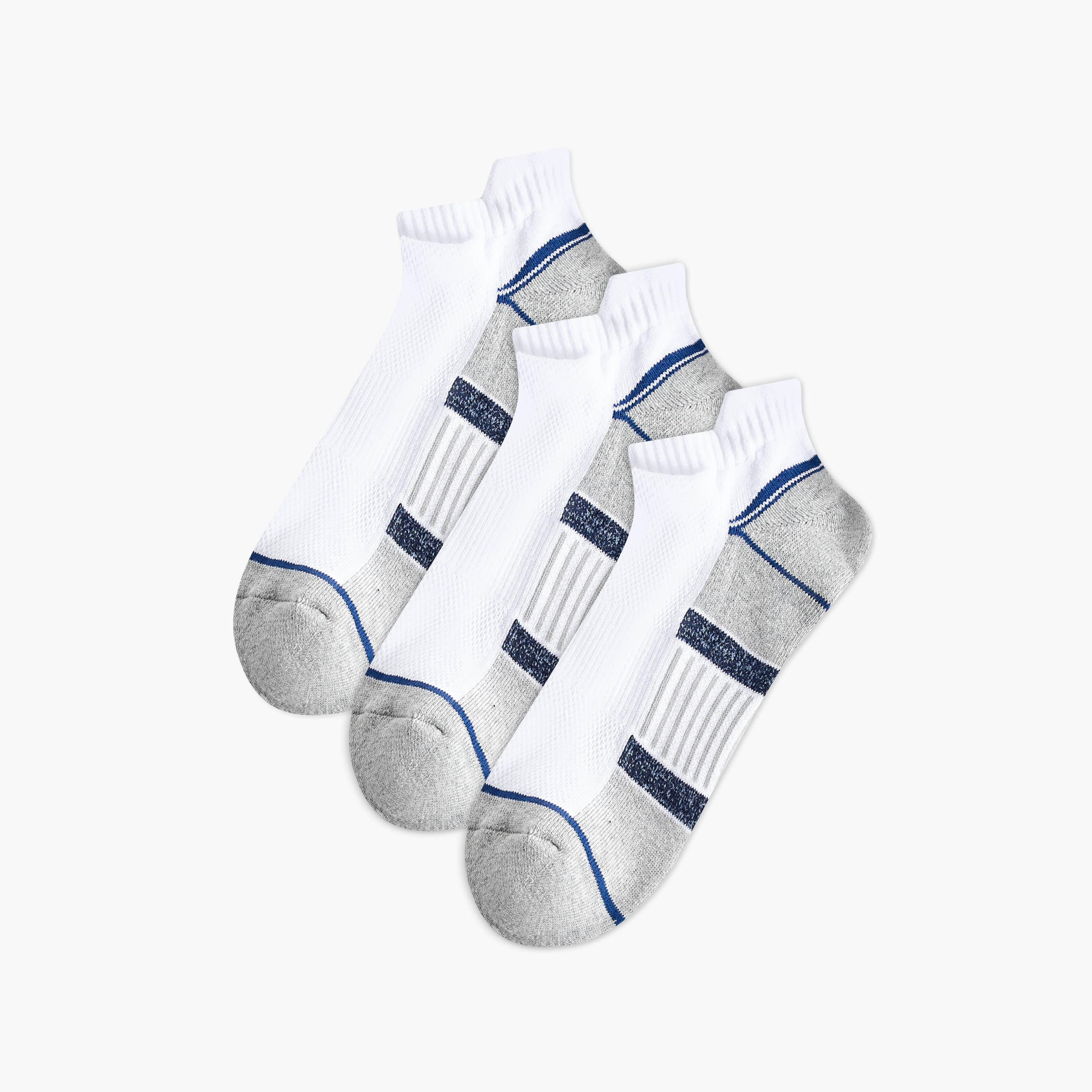 Set of 3 - Printed Ankle Length Half Terry Socks-men-socks-image-1