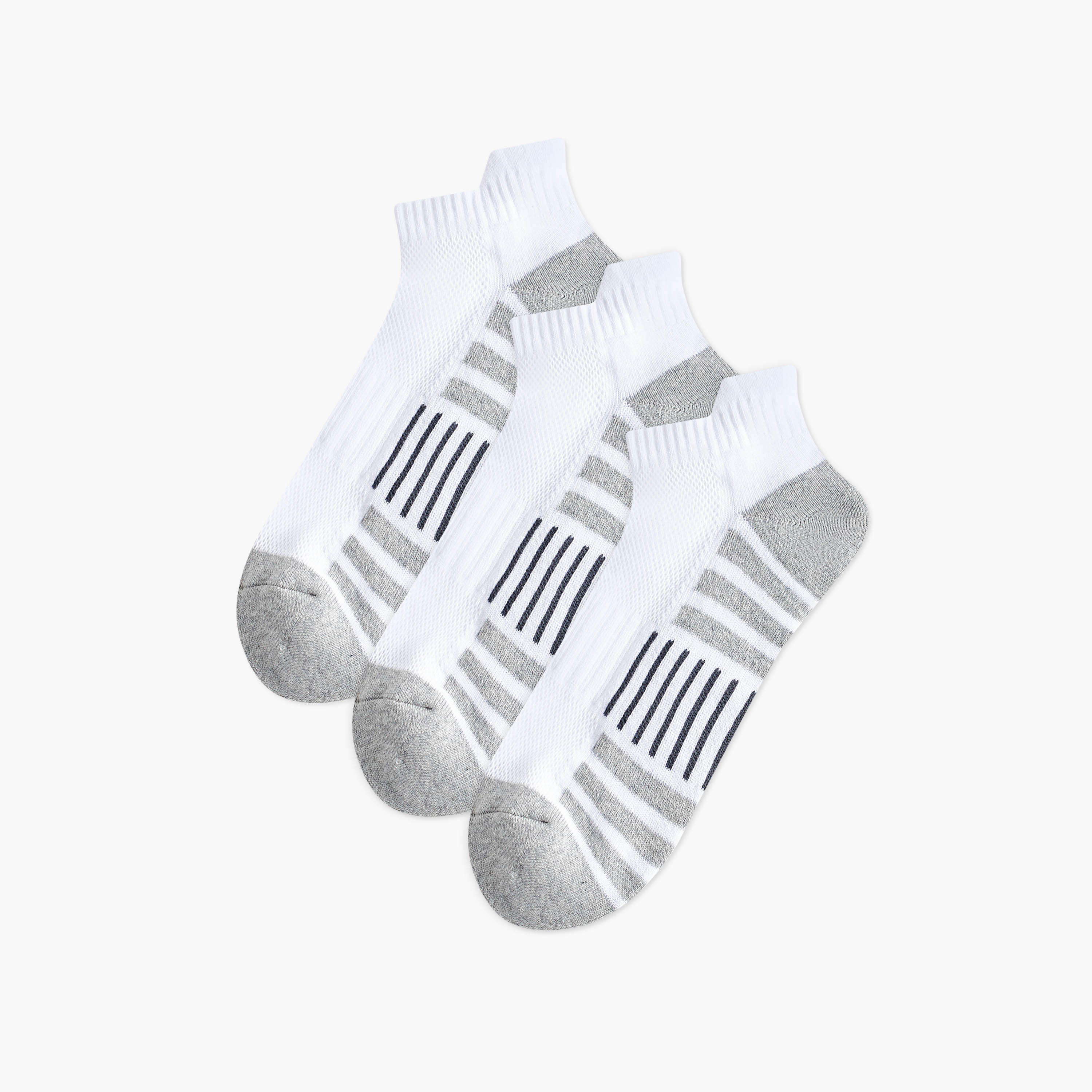 Set of 3 - Printed Ankle Length Half Terry Socks-men-socks-image-1